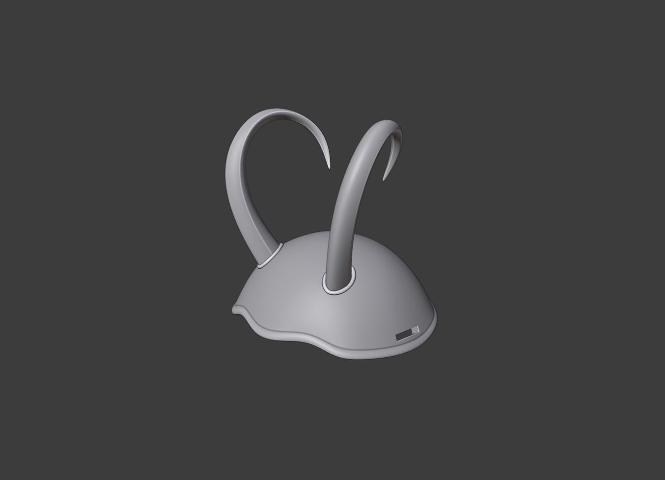 Alligator Loki helmet - crown 3D print model_6