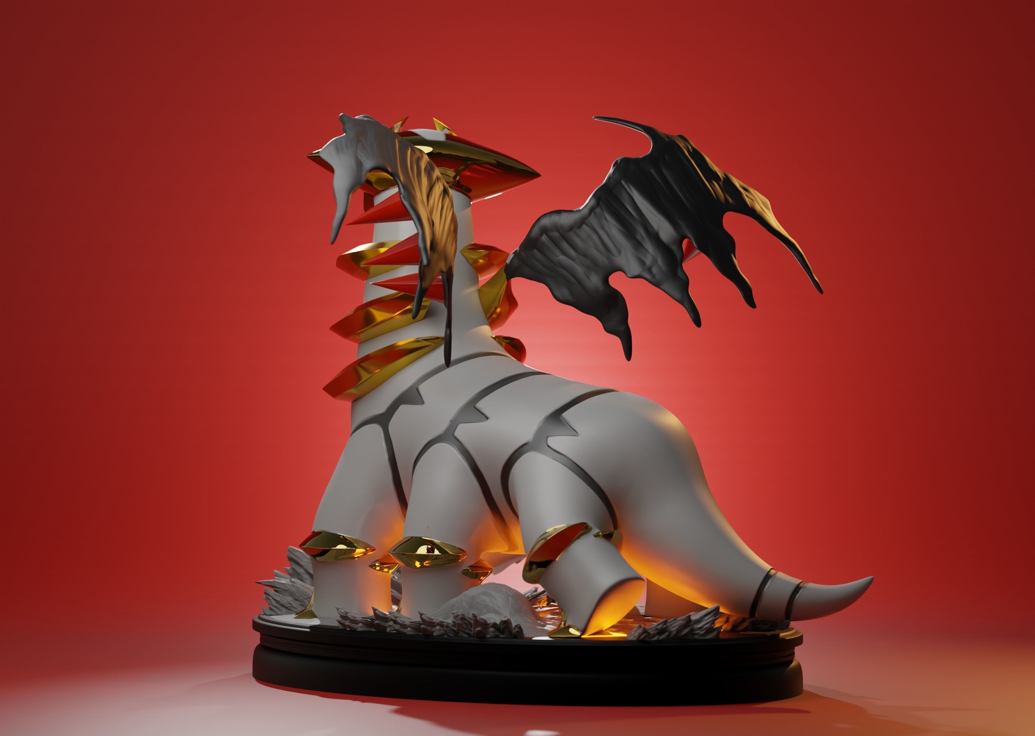 GIRATINA - 3D PRINTABLE POKEMON as a whole and with cuts 3D print model_14