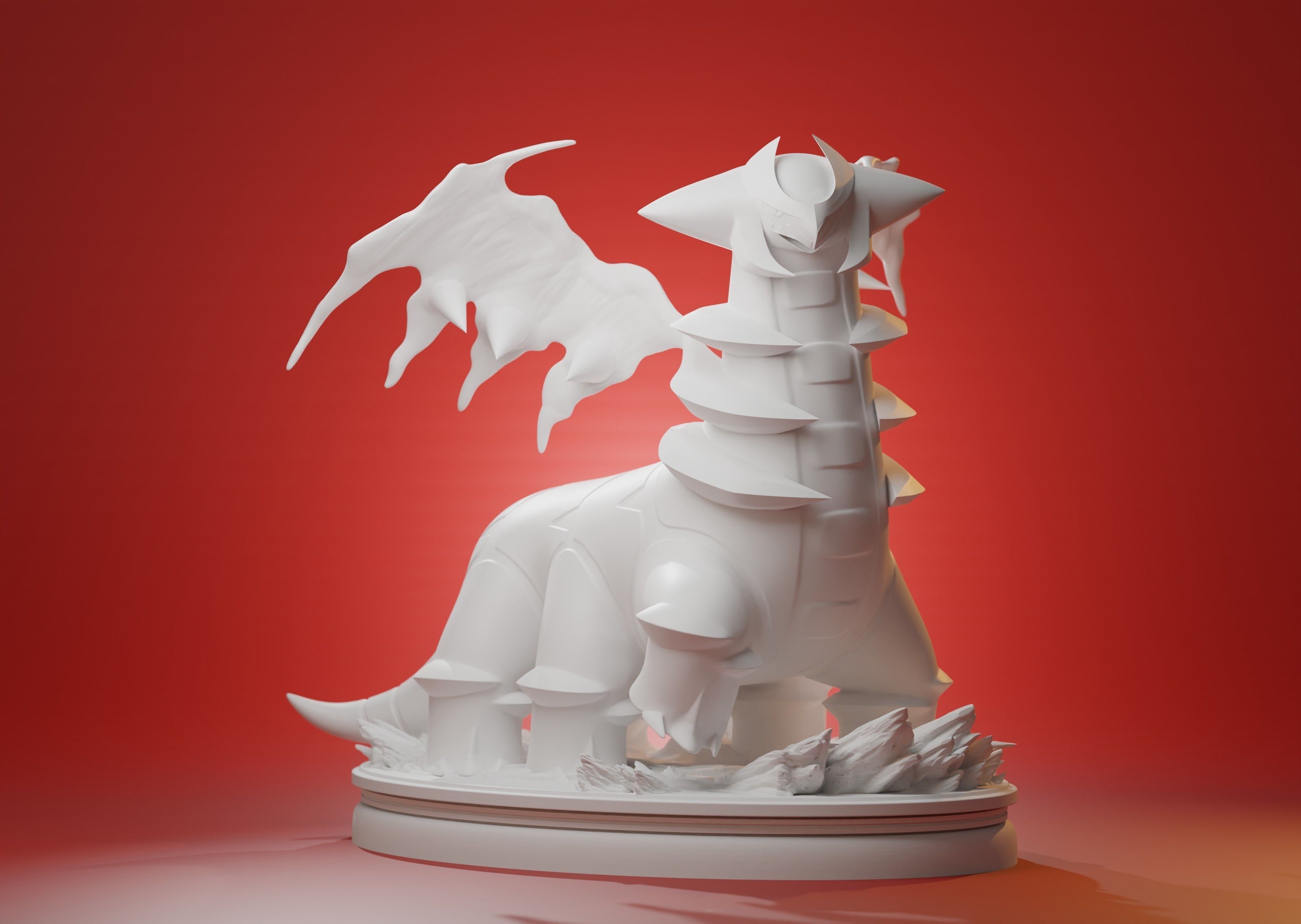 GIRATINA - 3D PRINTABLE POKEMON as a whole and with cuts 3D print model_1