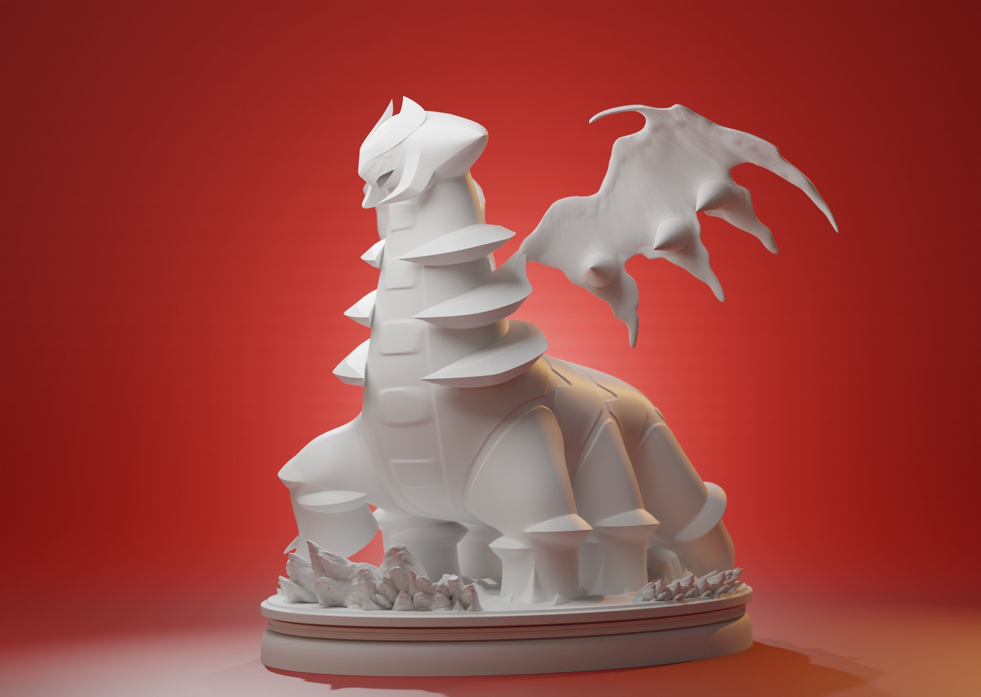 GIRATINA - 3D PRINTABLE POKEMON as a whole and with cuts 3D print model_4