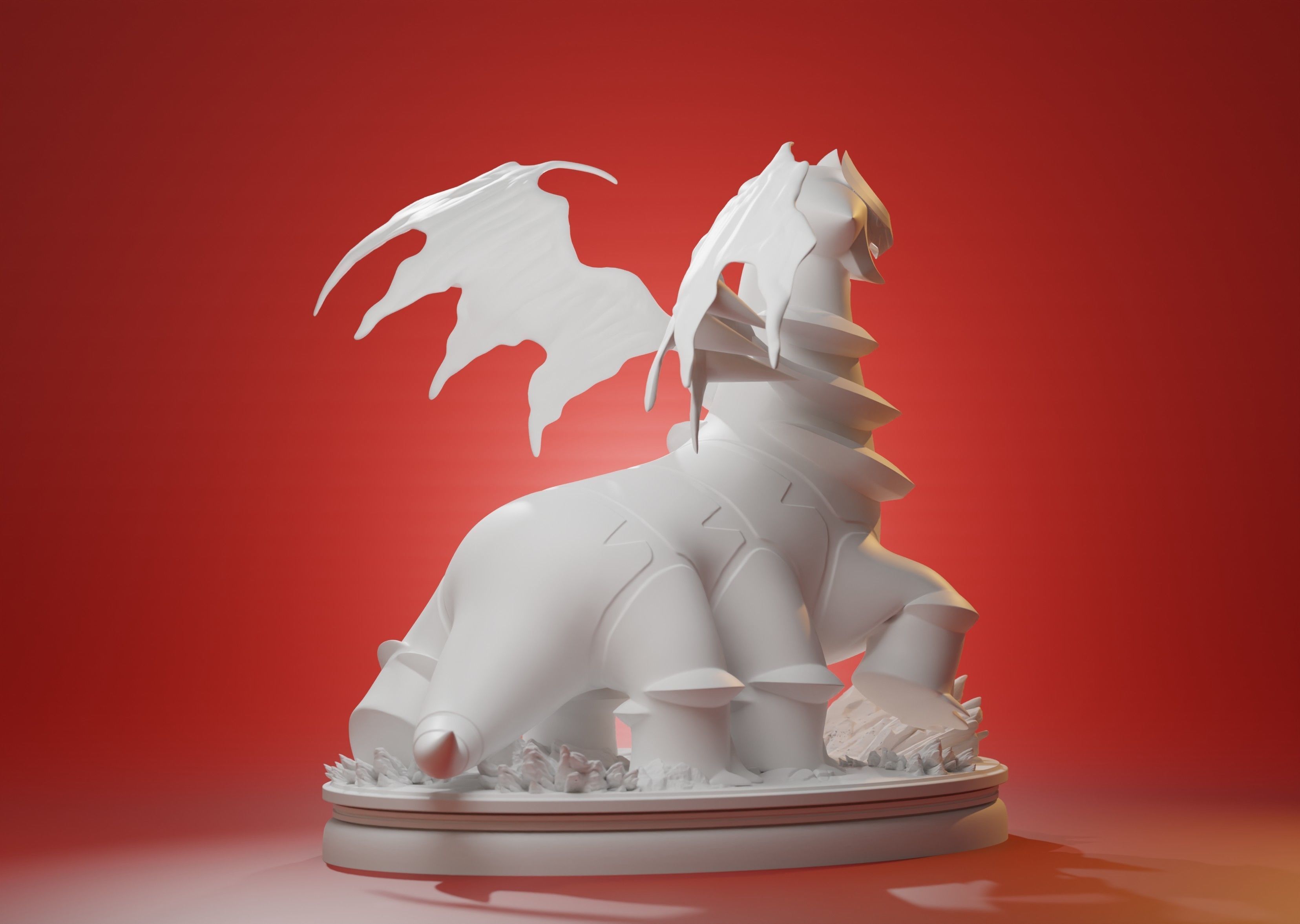 GIRATINA - 3D PRINTABLE POKEMON as a whole and with cuts 3D print model_9