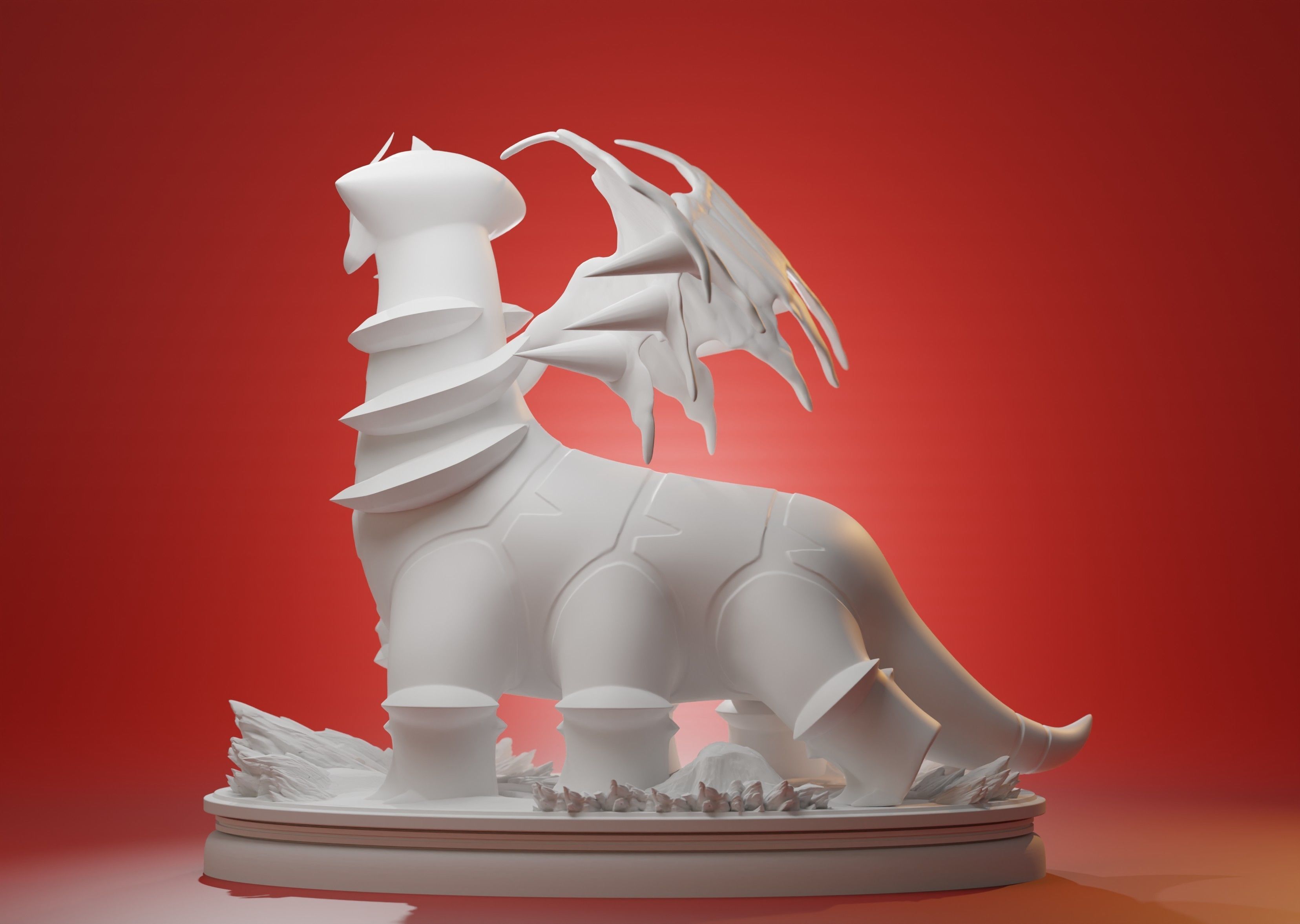 GIRATINA - 3D PRINTABLE POKEMON as a whole and with cuts 3D print model_13