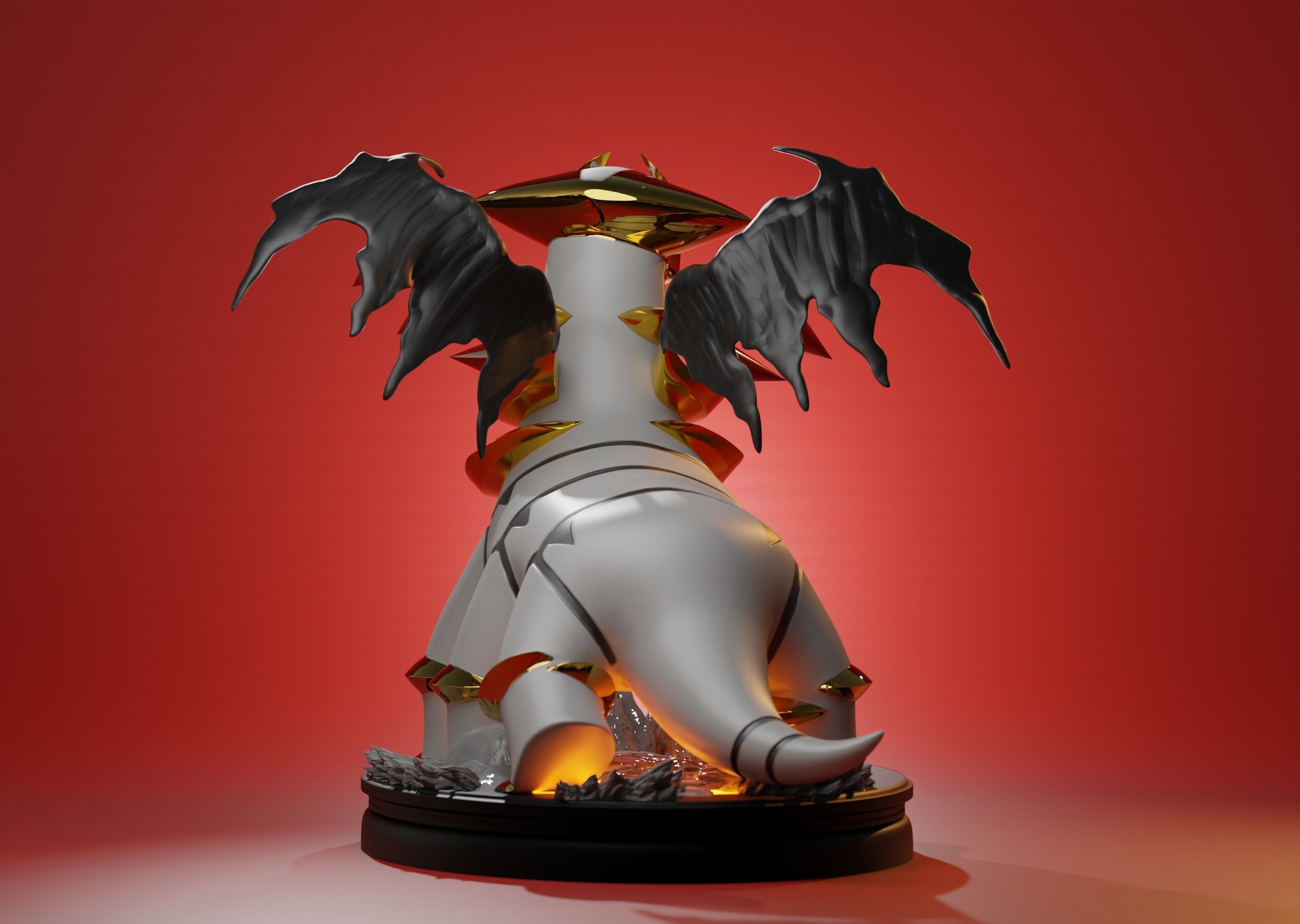 GIRATINA - 3D PRINTABLE POKEMON as a whole and with cuts 3D print model_6