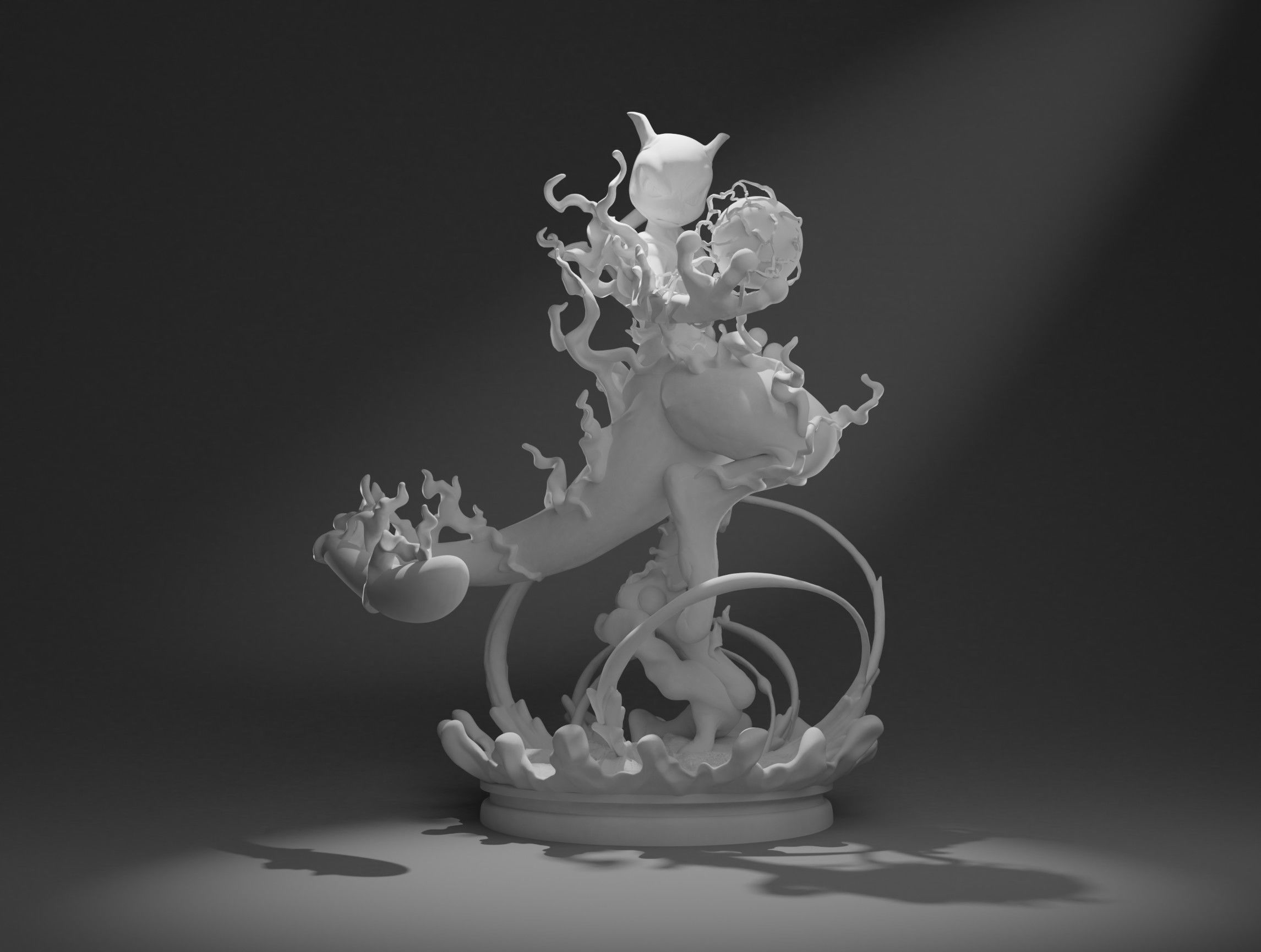 MEWTWO WITH SHADOWBALL-3D printable pokemon with cuts and whole 3D print model_11