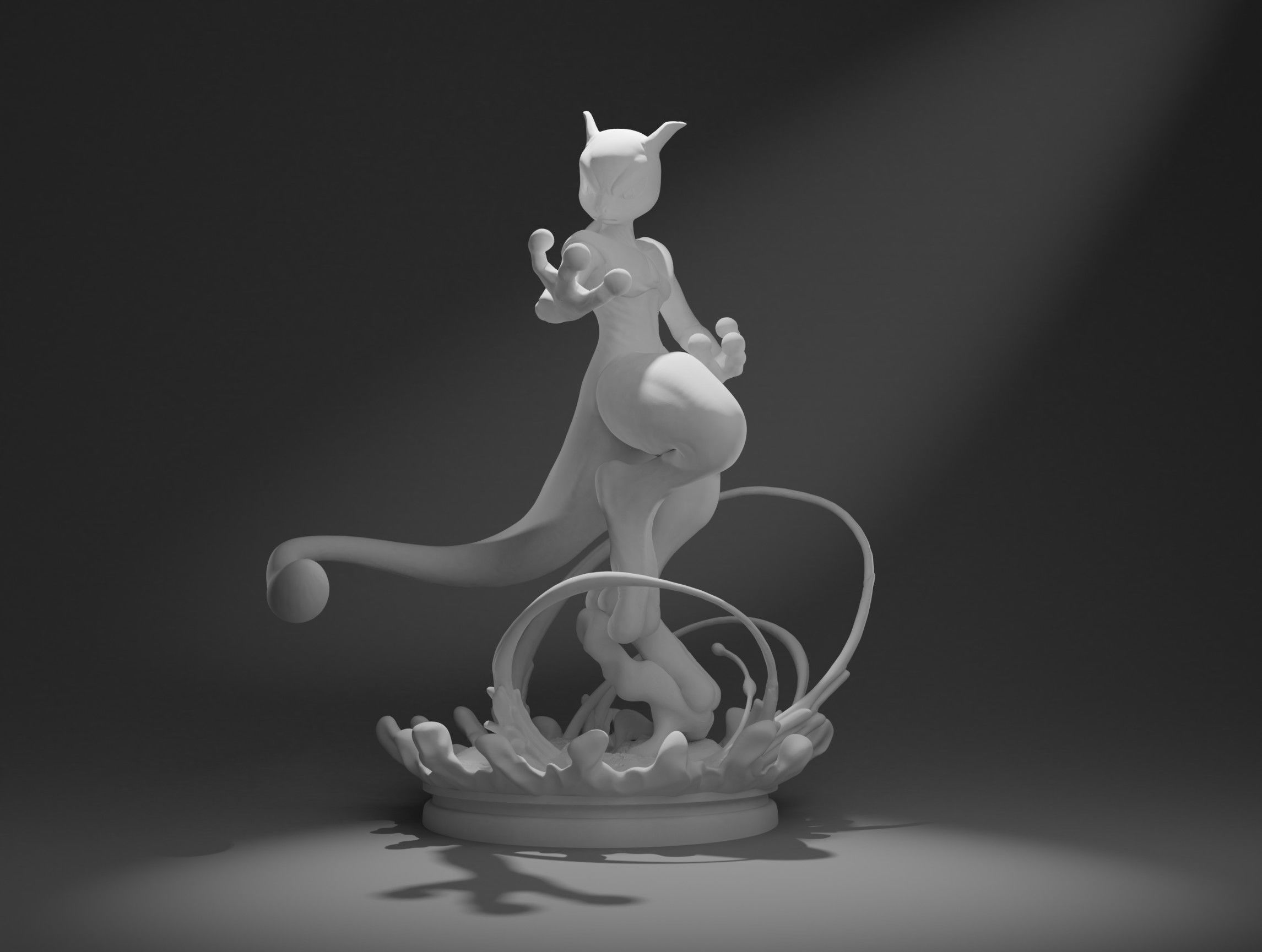 MEWTWO WITH SHADOWBALL-3D printable pokemon with cuts and whole 3D print model_15