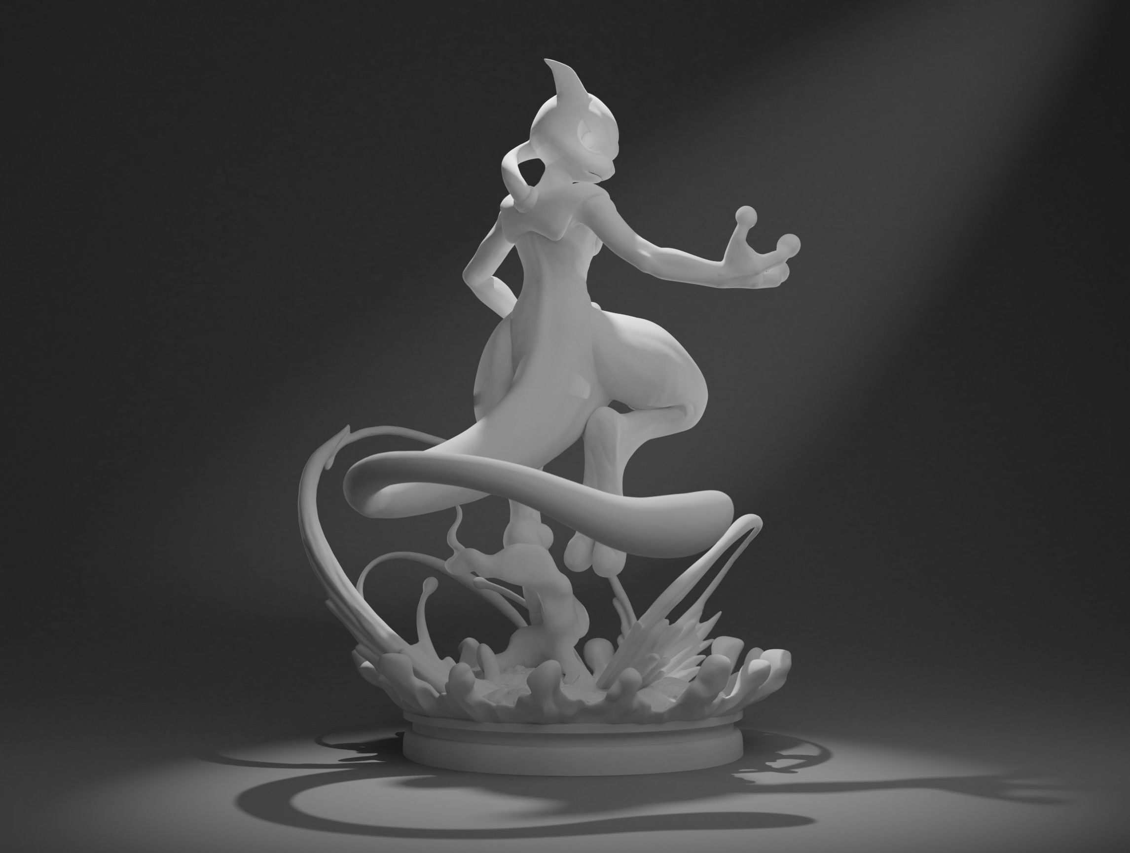 MEWTWO WITH SHADOWBALL-3D printable pokemon with cuts and whole 3D print model_9