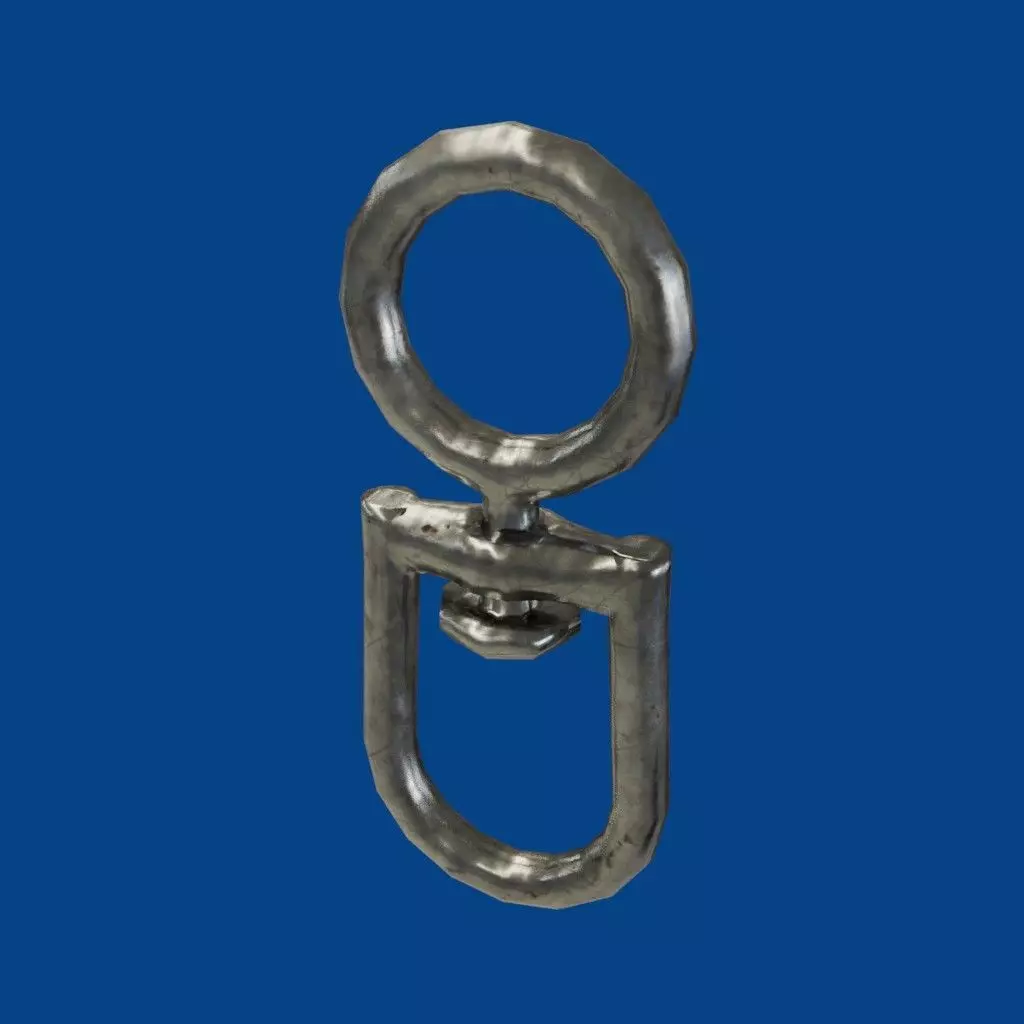 Destorcedor stainless steel ring pull Low-poly 3D model