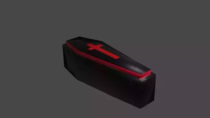 Ready to use Gothic Coffin Red and Black 