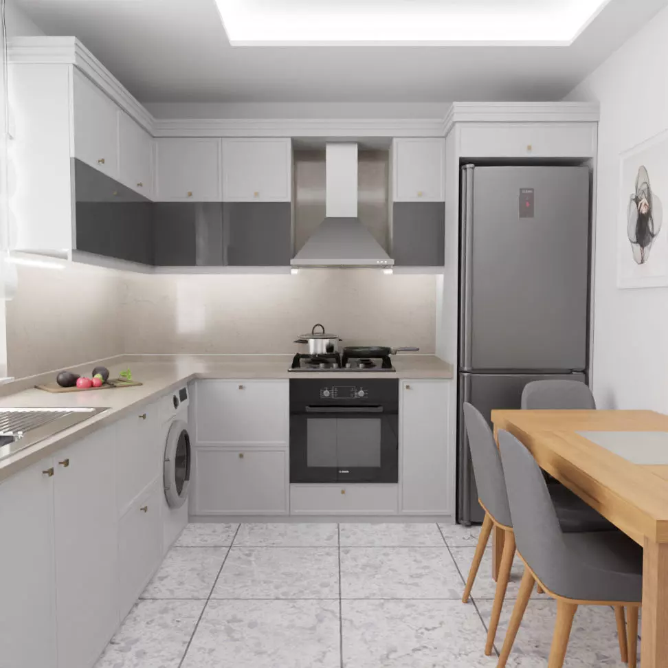 Simple Realistic Kitchen 3D model