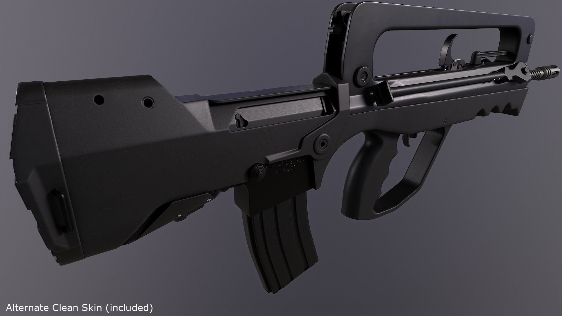 FAMAS G2 Rifle Low-poly 3D model_32