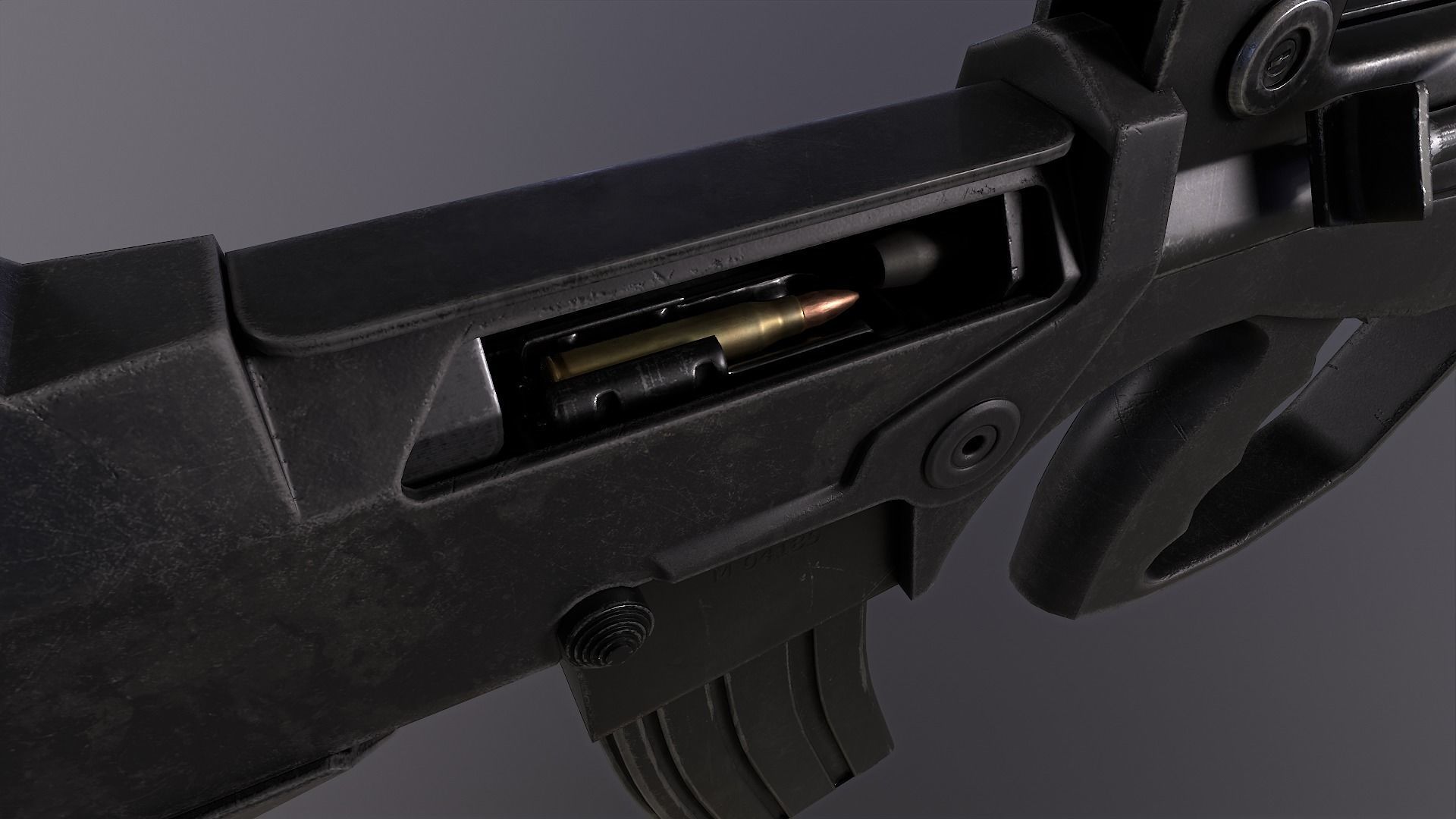 FAMAS G2 Rifle Low-poly 3D model_11