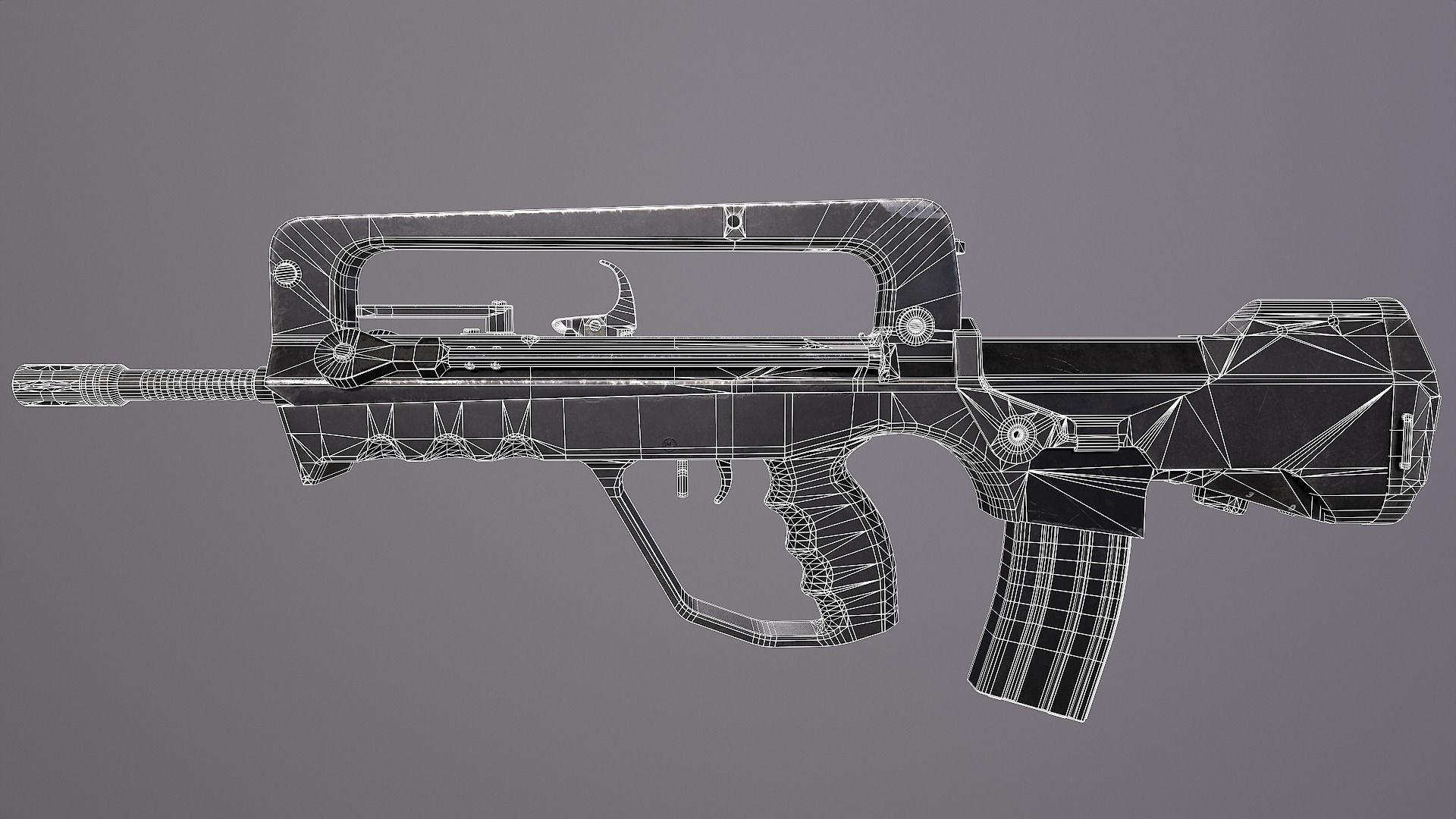 FAMAS G2 Rifle Low-poly 3D model_23