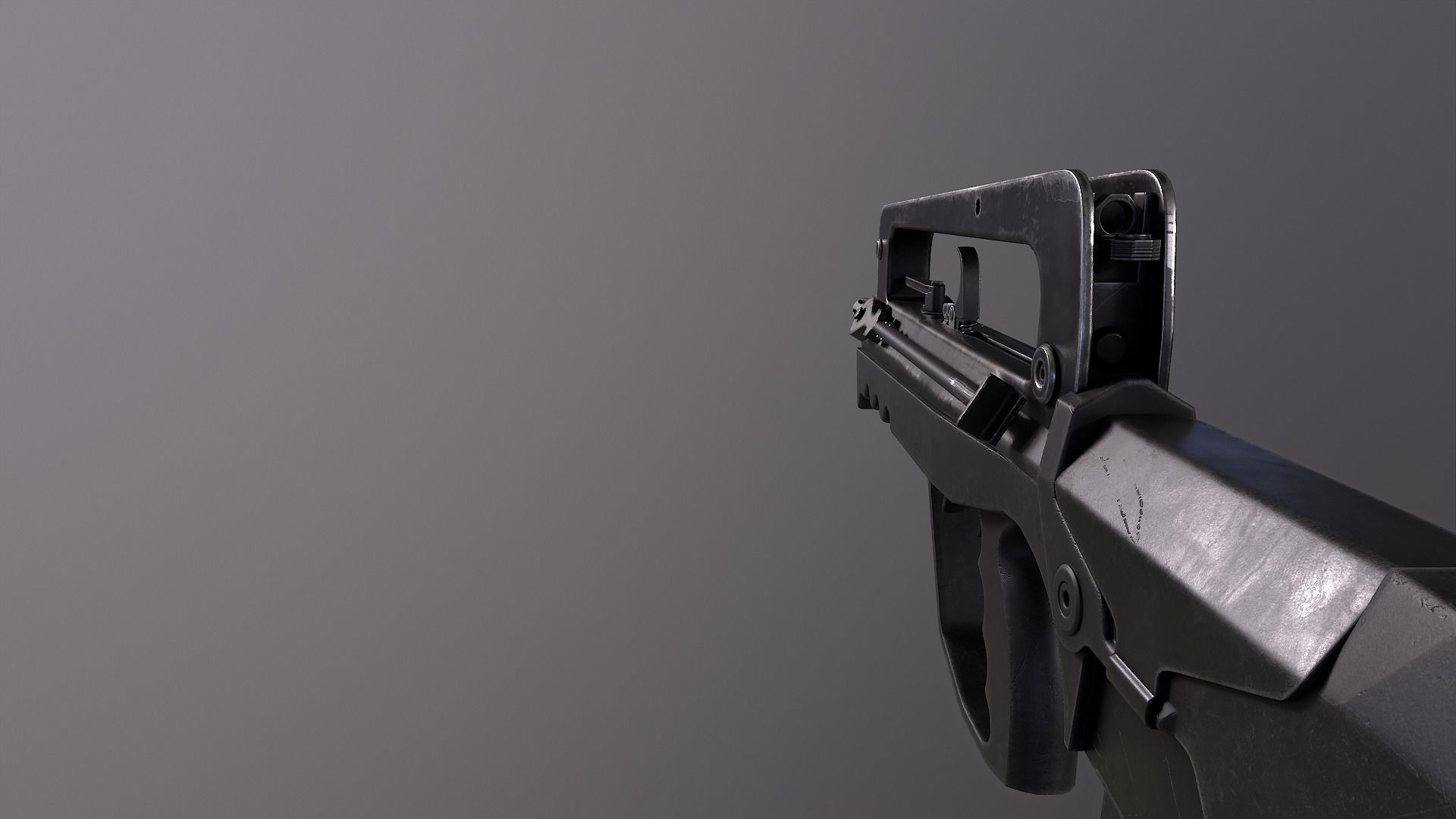 FAMAS G2 Rifle Low-poly 3D model_5