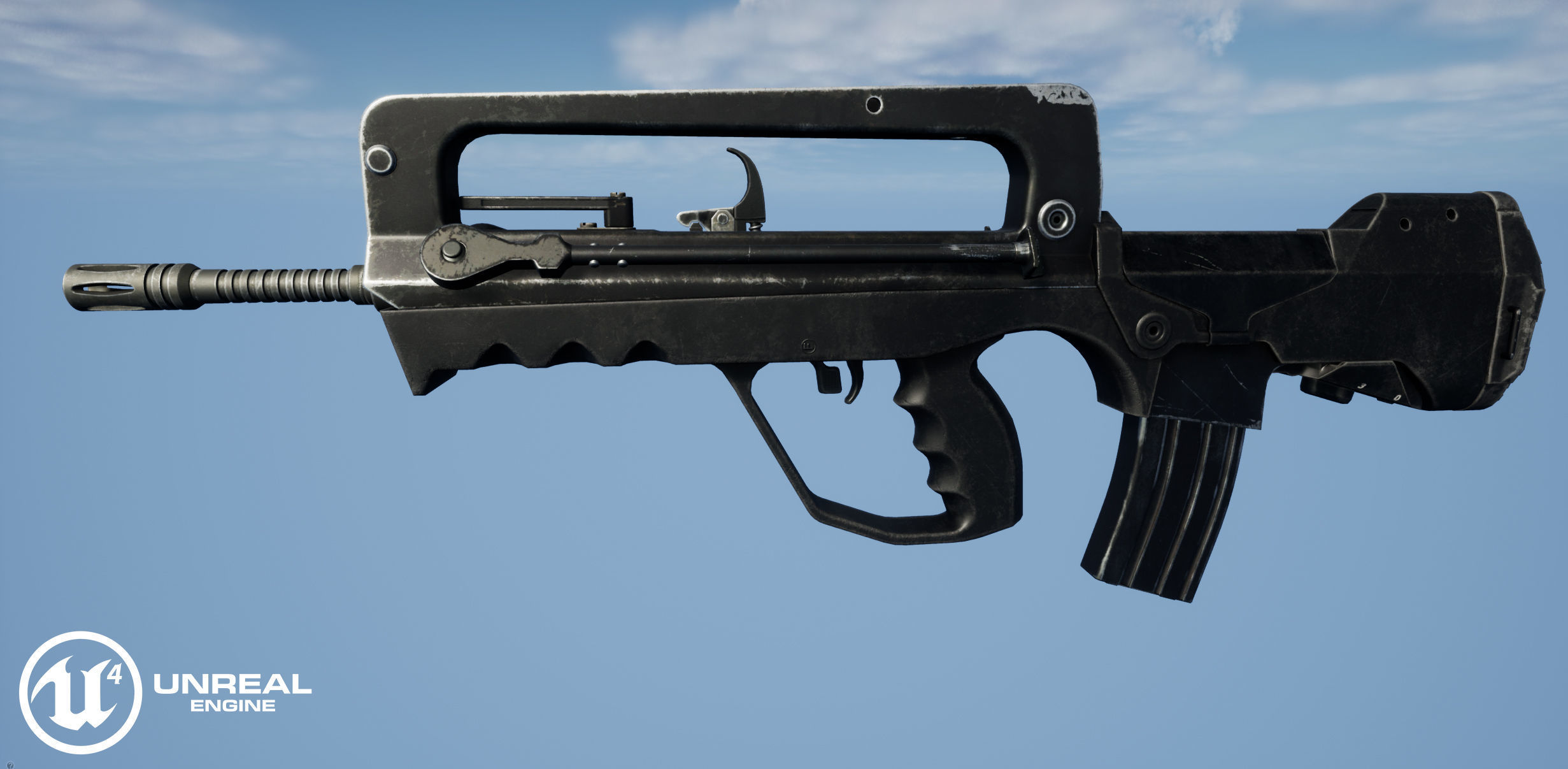 FAMAS G2 Rifle Low-poly 3D model_30