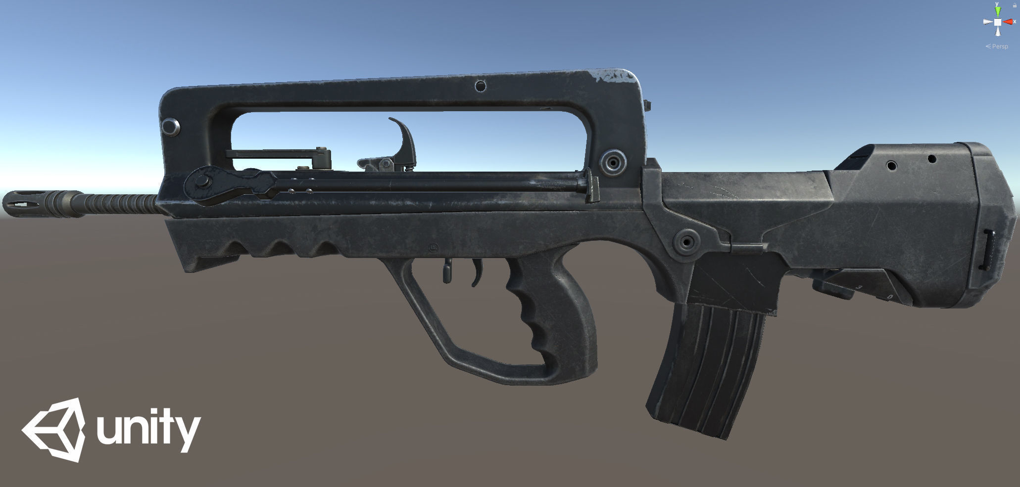 FAMAS G2 Rifle Low-poly 3D model_29