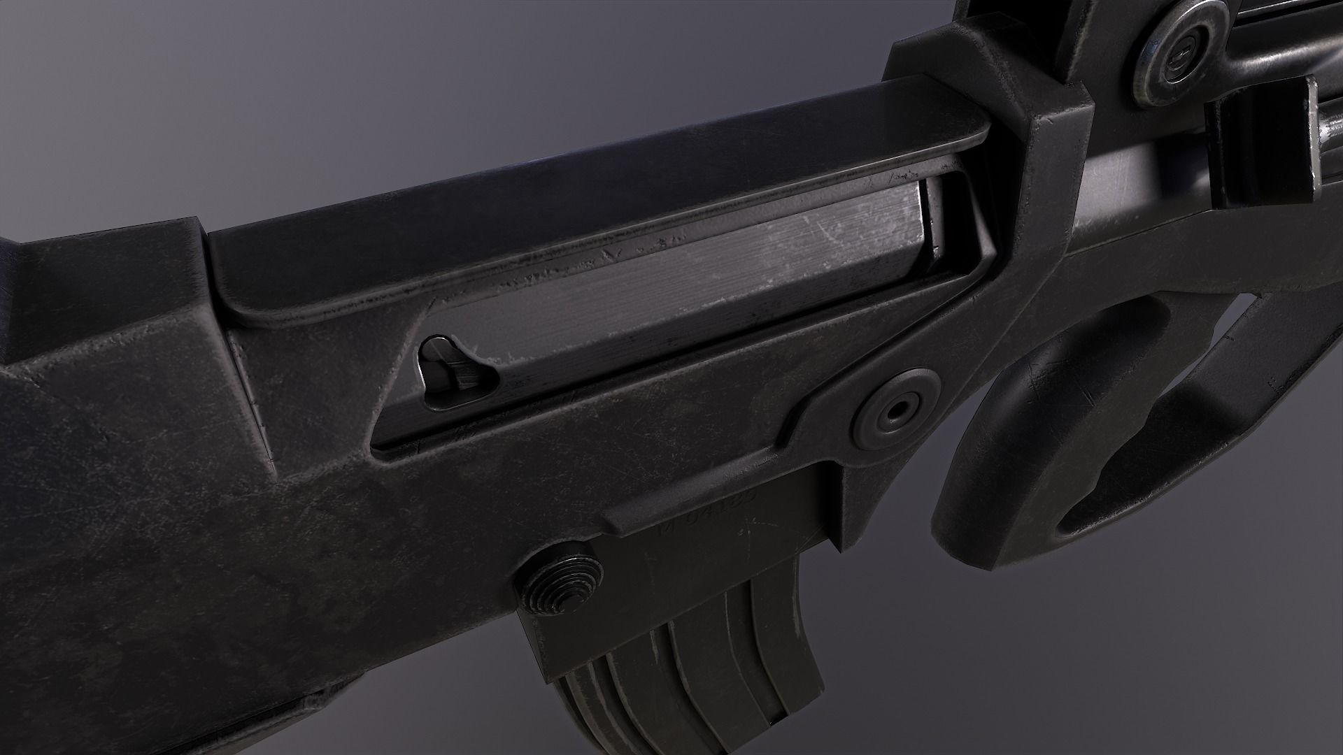 FAMAS G2 Rifle Low-poly 3D model_10