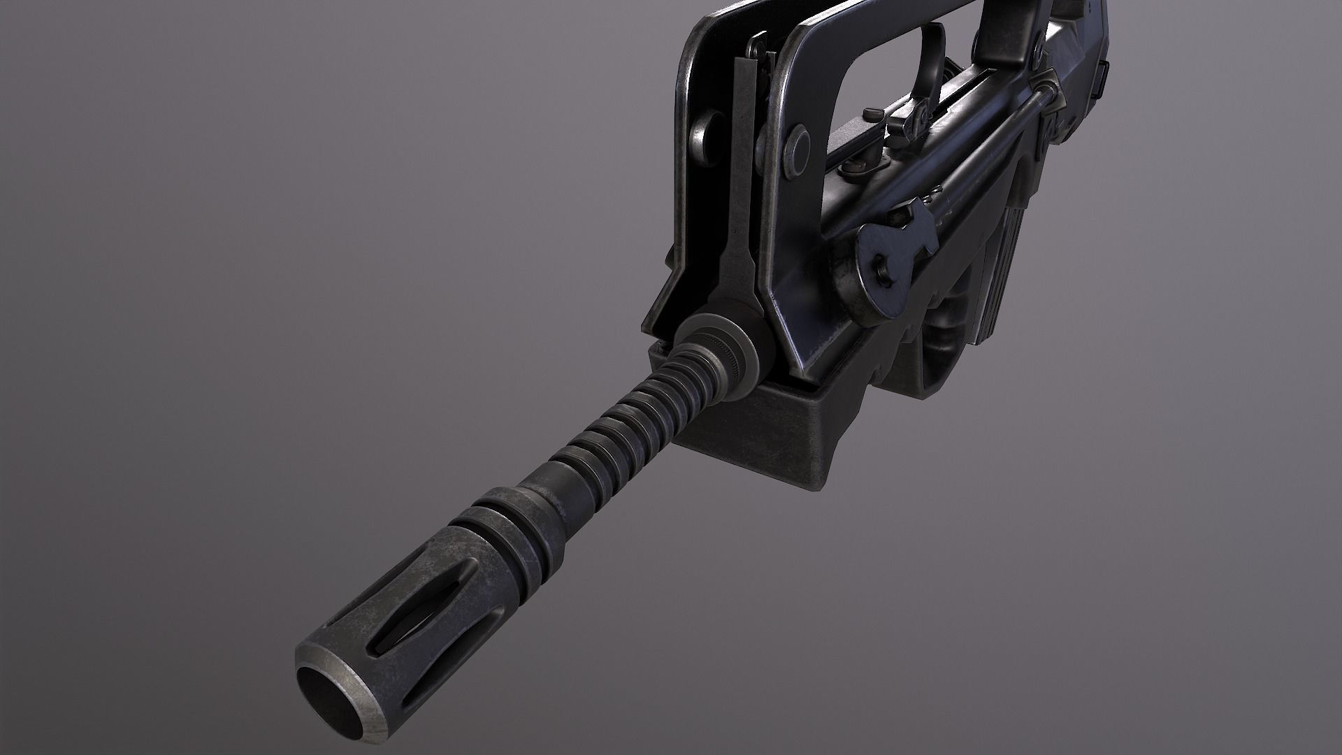 FAMAS G2 Rifle Low-poly 3D model_20