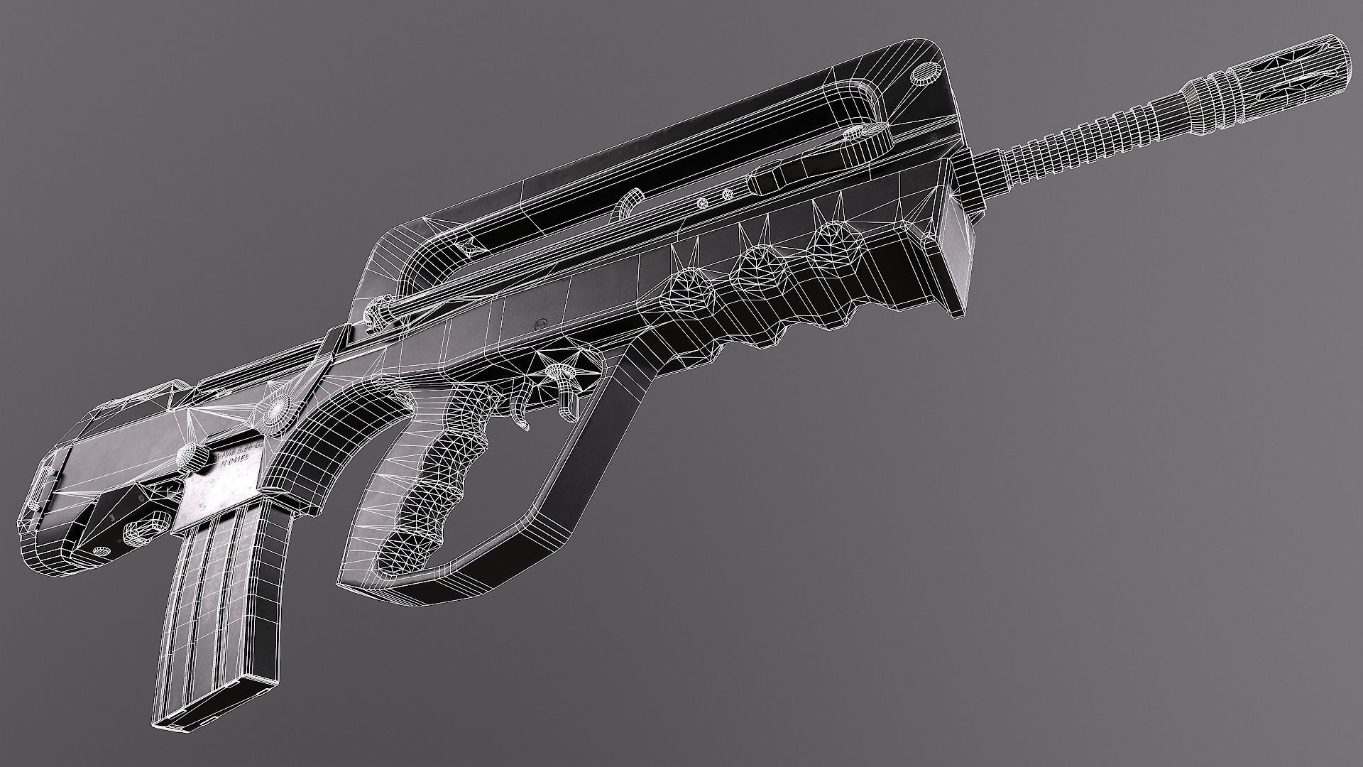 FAMAS G2 Rifle Low-poly 3D model_28