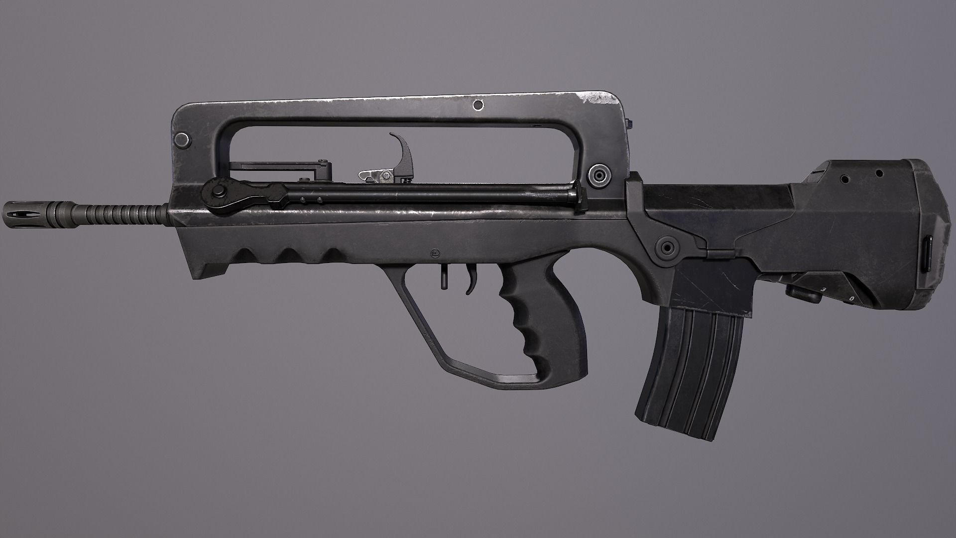 FAMAS G2 Rifle Low-poly 3D model_2