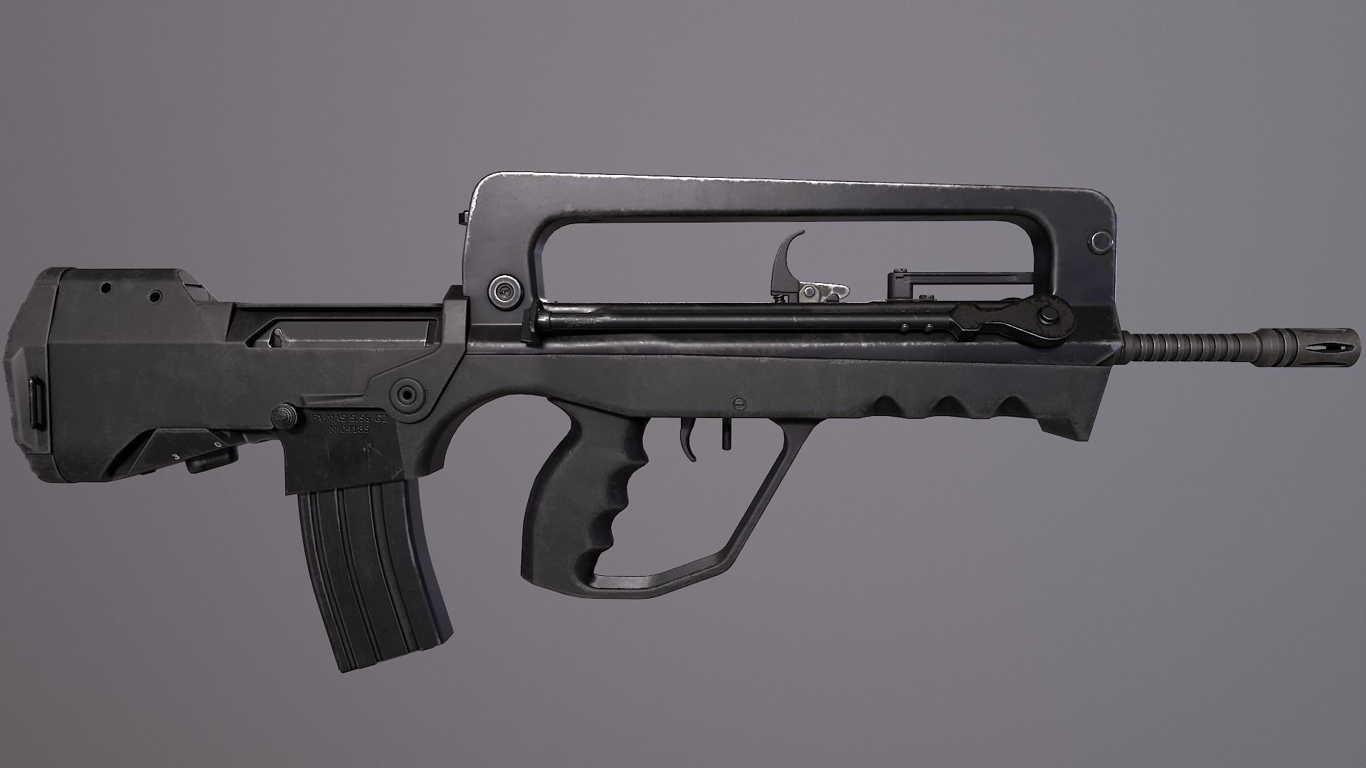 FAMAS G2 Rifle Low-poly 3D model_7