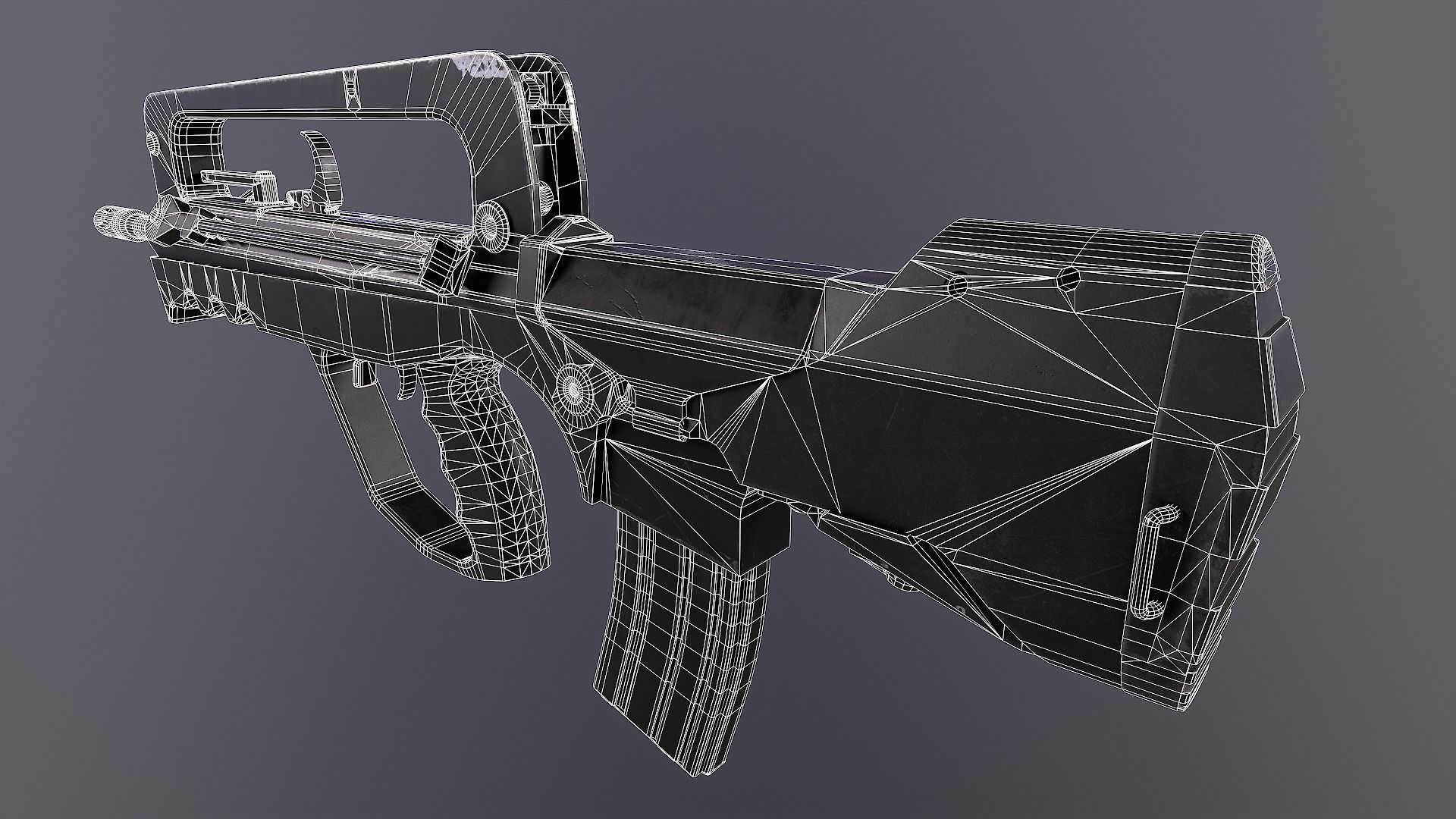 FAMAS G2 Rifle Low-poly 3D model_24