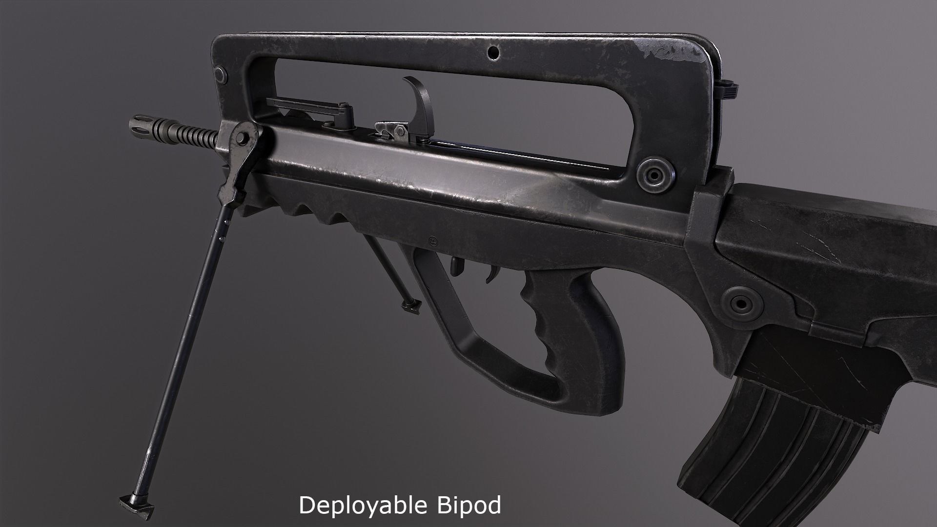 FAMAS G2 Rifle Low-poly 3D model_13