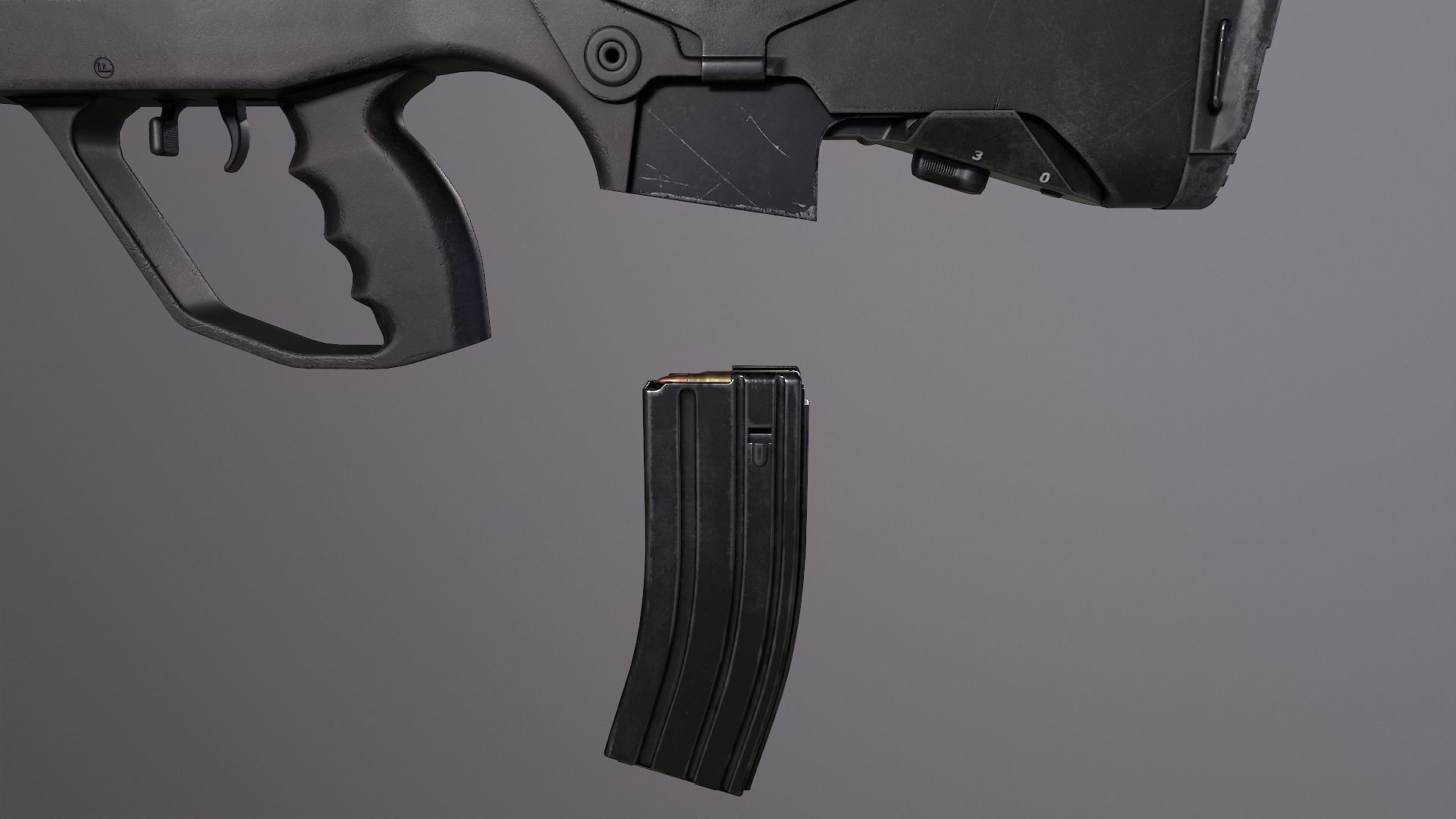 FAMAS G2 Rifle Low-poly 3D model_17