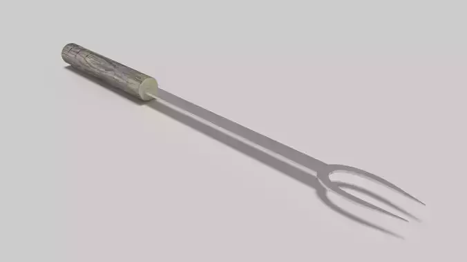 Barbecue Fork Low-poly 3D model Barbecue Fork Low-poly 3D model