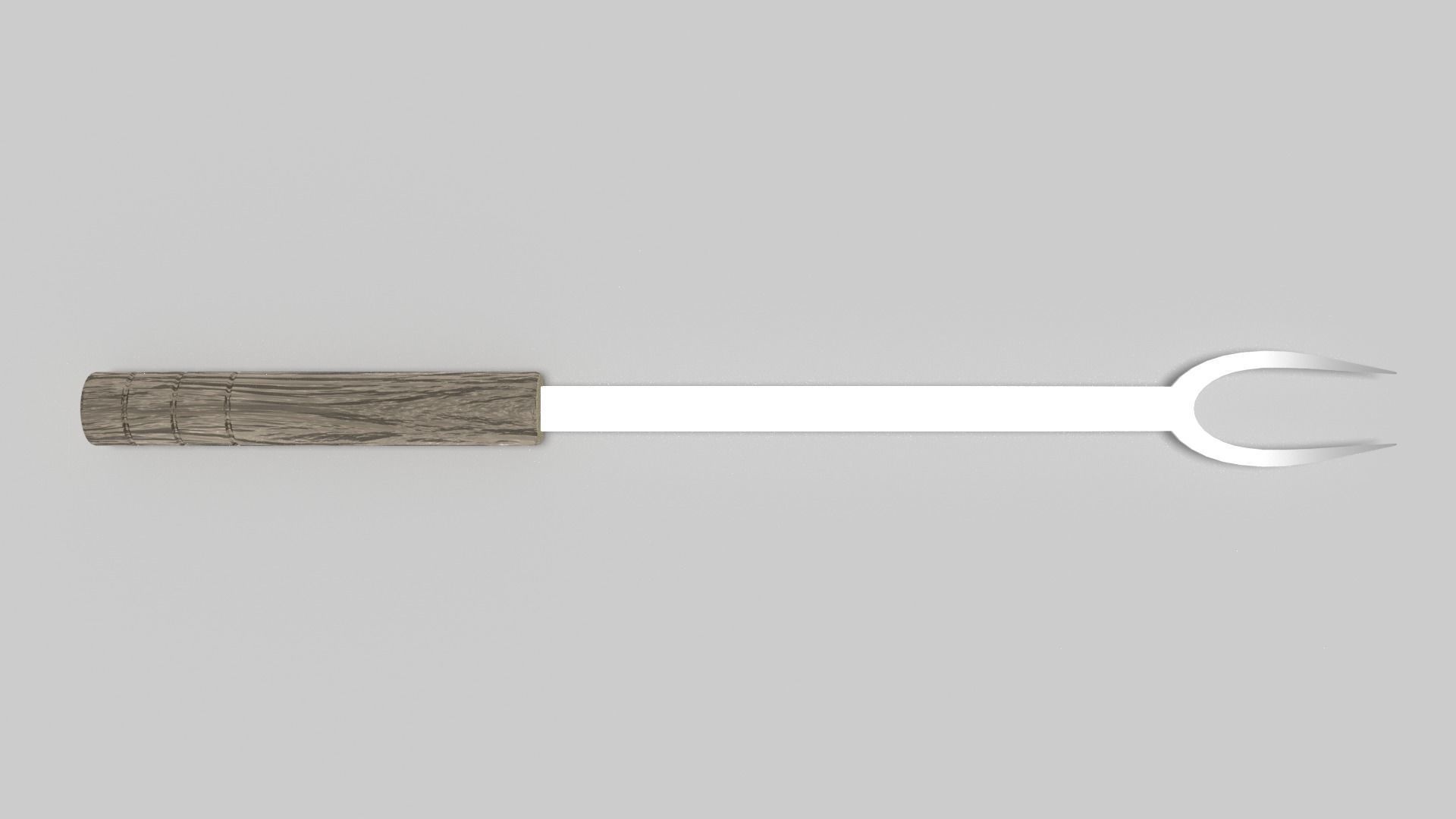 Barbecue Fork Low-poly 3D model_1