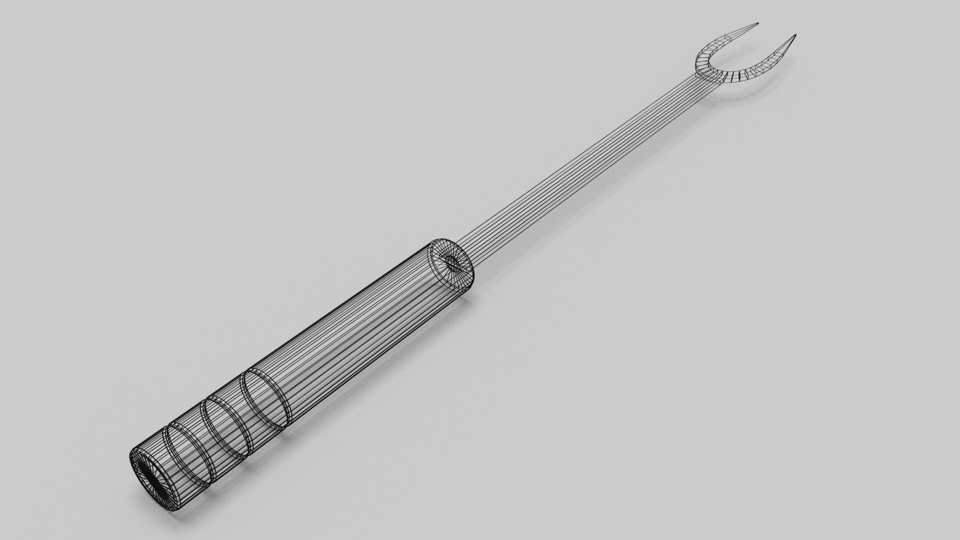 Barbecue Fork Low-poly 3D model_4