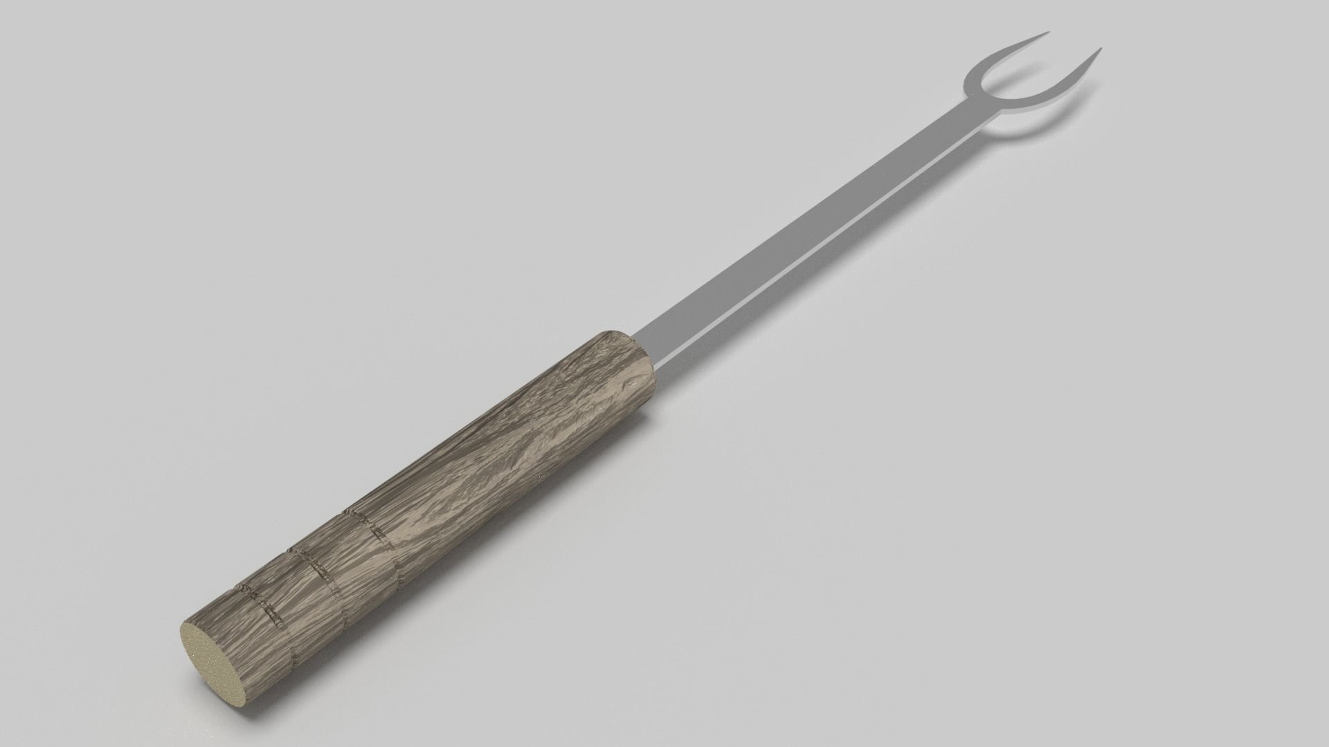 Barbecue Fork Low-poly 3D model_3