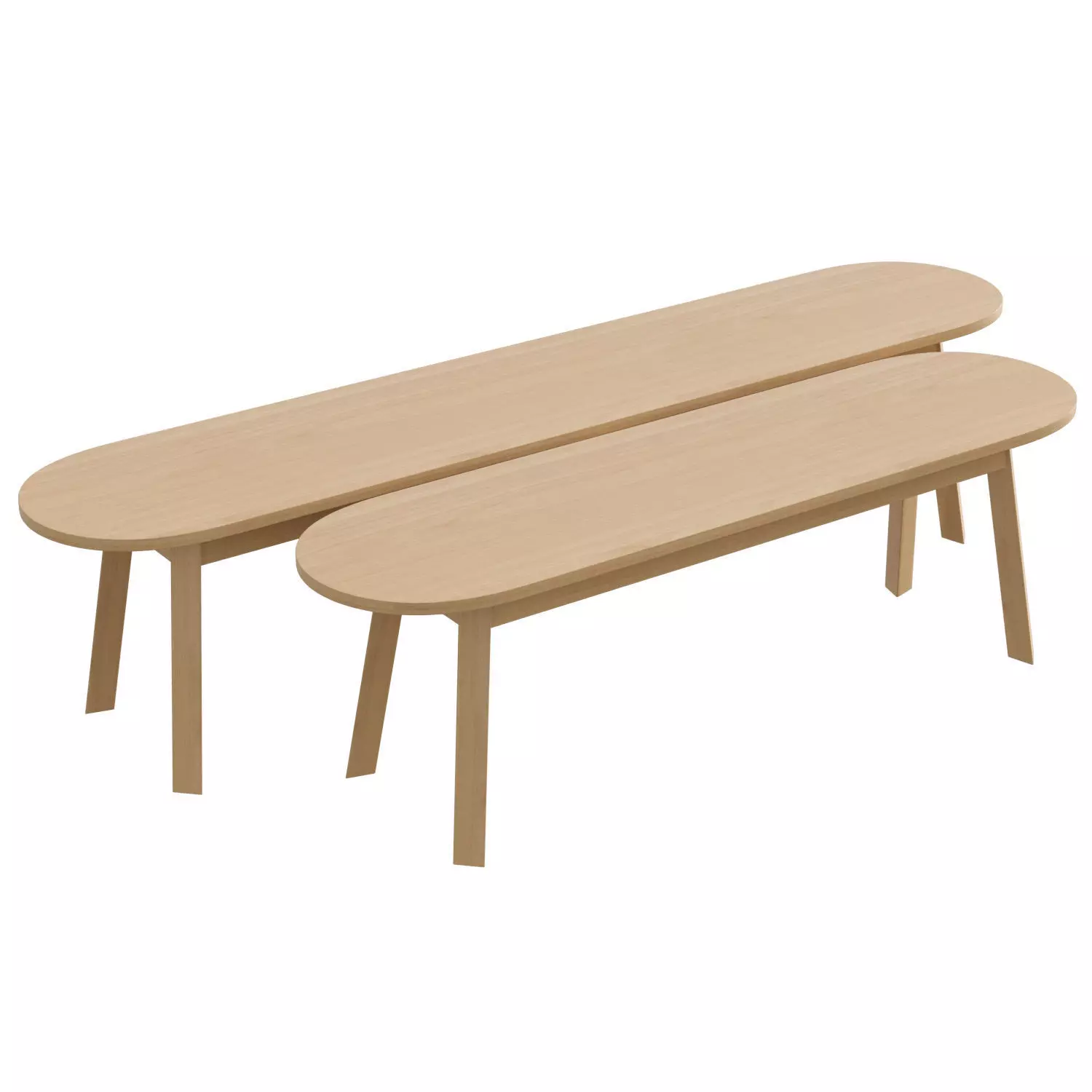 Triangle Leg Bench 3D model_0