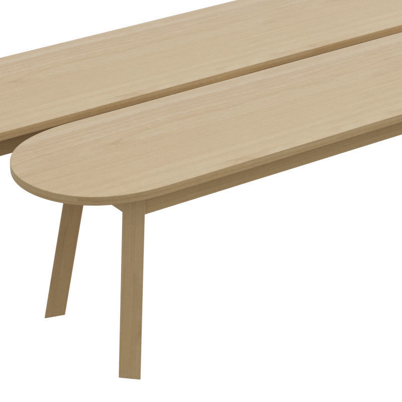 Triangle Leg Bench 3D model_3