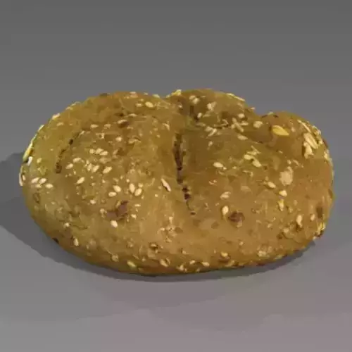 NMA Bread Kaiser 002 Low-poly 3D model