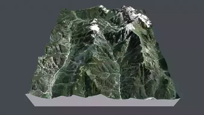 Mountain landscape  Monte Zabus  Julian Alps  Italy  Europe 3D model
