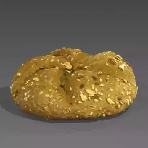 NMA Bread Kaiser 003 Low-poly 3D model