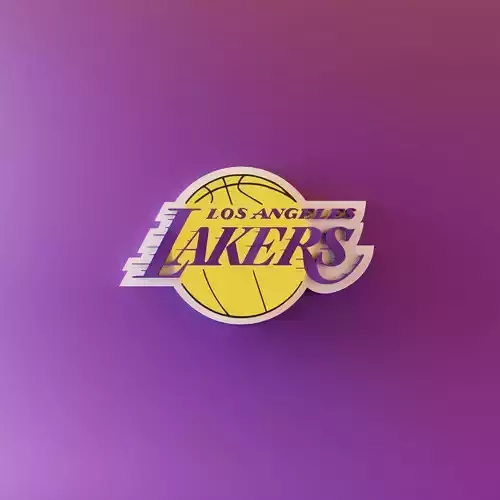 Los Angeles Lakers 3D Logo Free 3D model