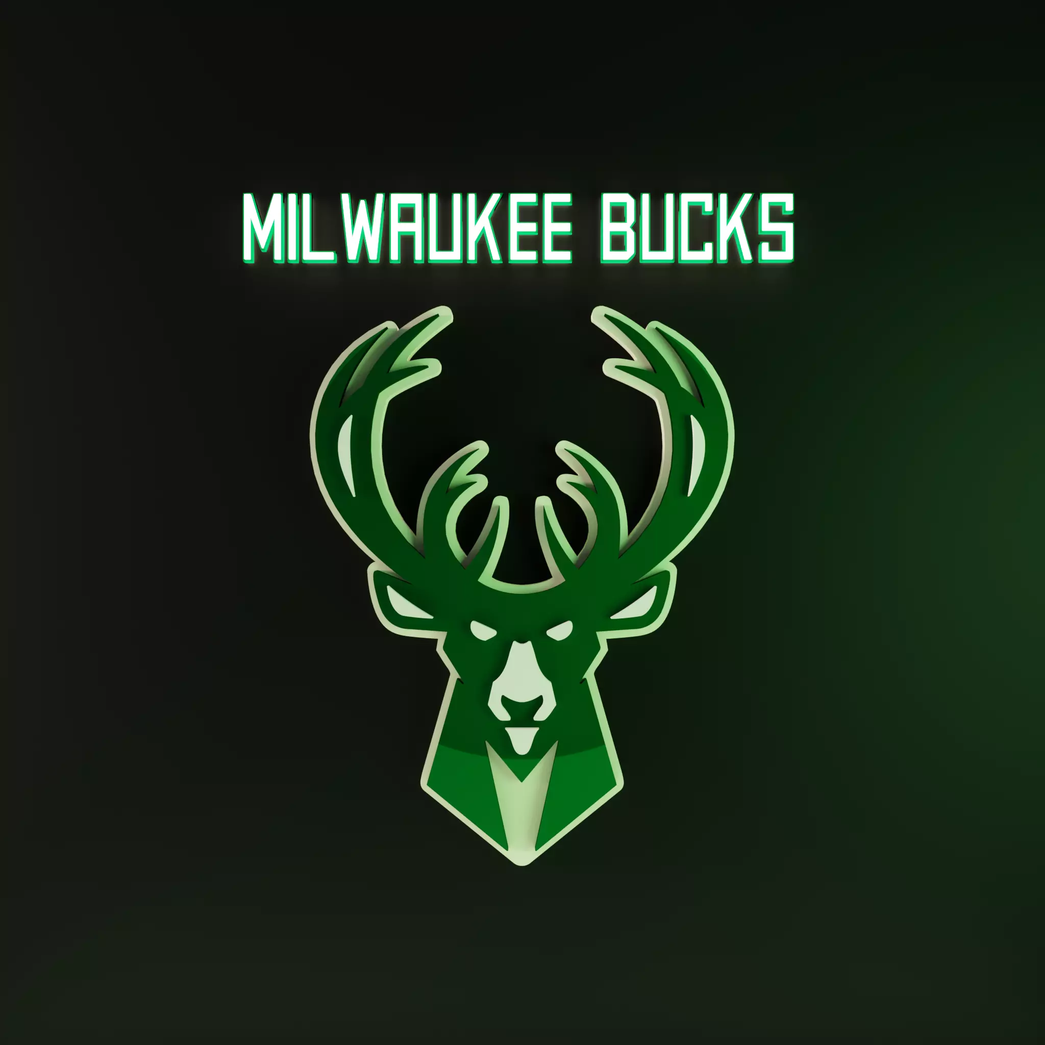 Milwaukee Bucks 3D Logo Free 3D model