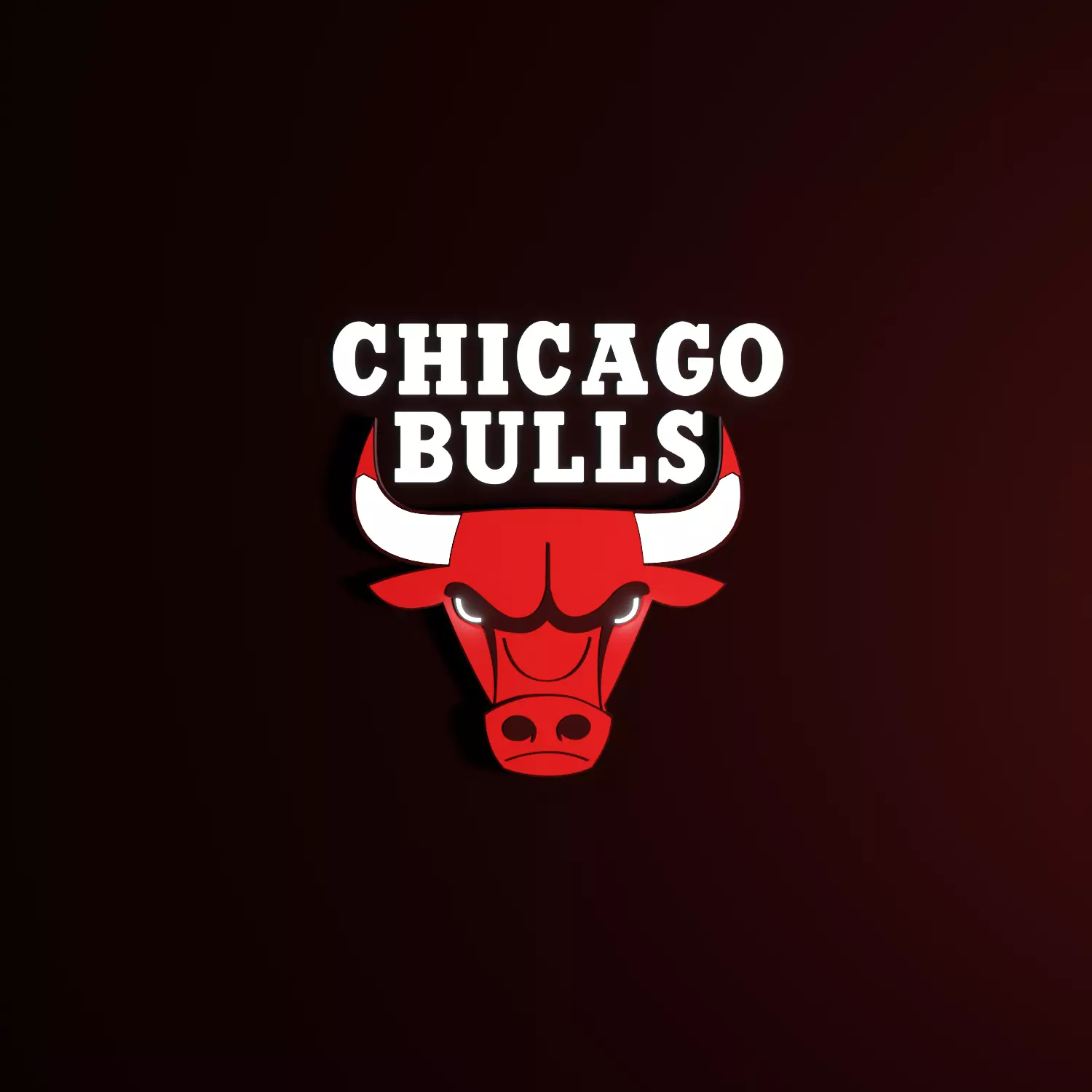 Chicago Bulls 3D Logo Free 3D model