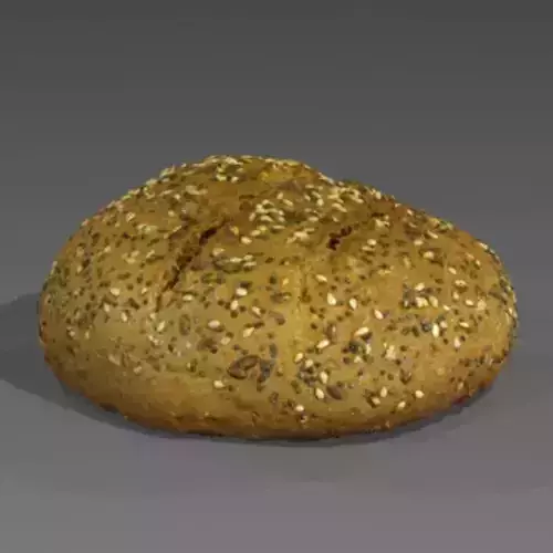 NMA Bread Kaiser 004 Low-poly 3D model