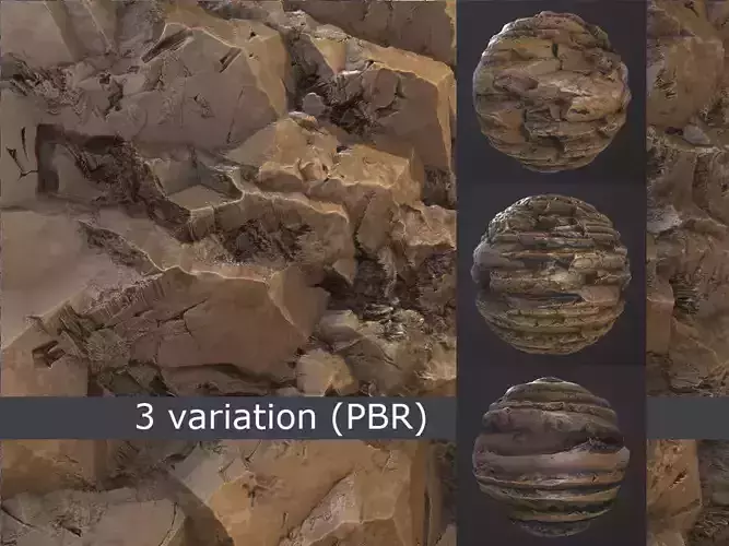 Textures set seamless rock