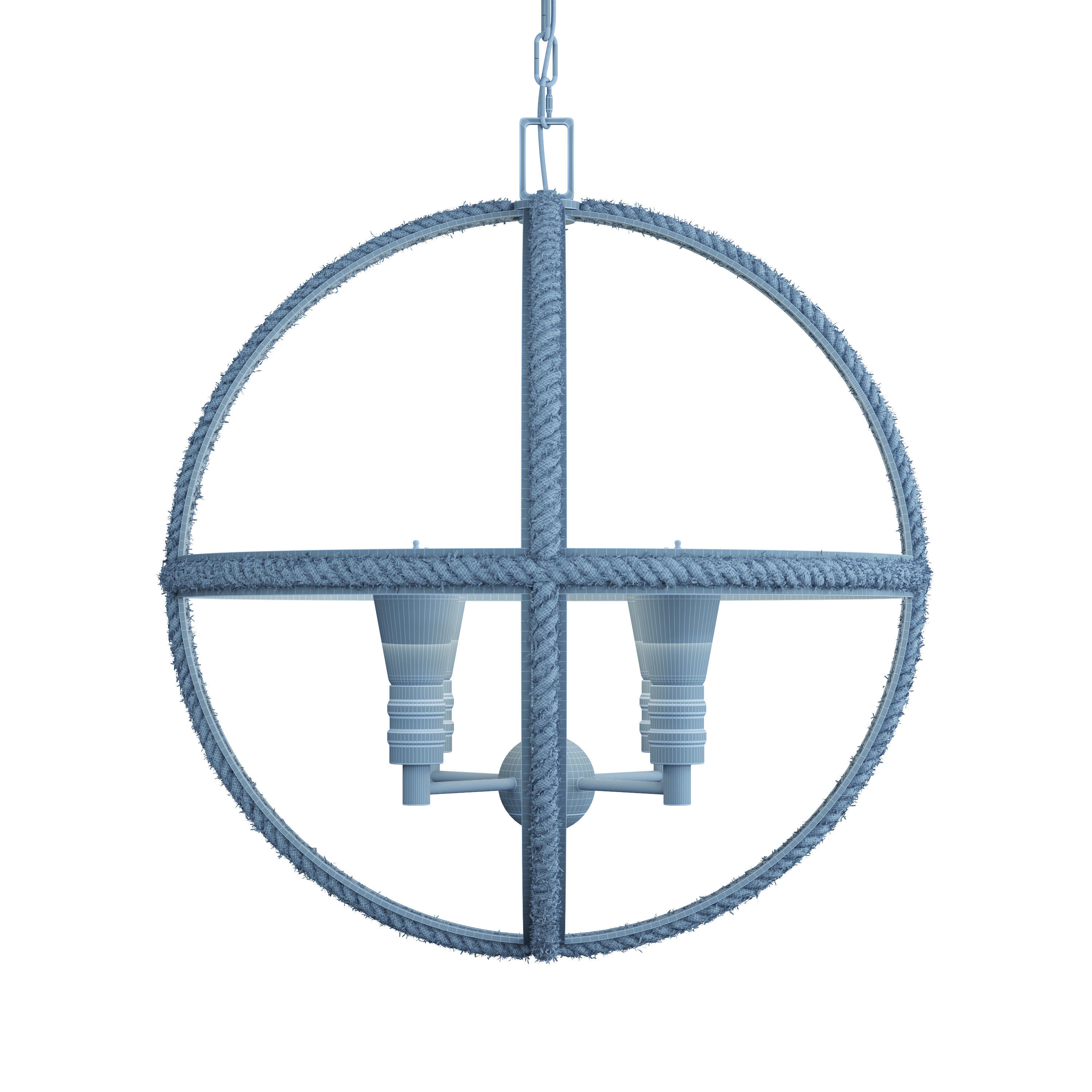 ROPE RING CHANDELIER - 4 LIGHT 3D model_6