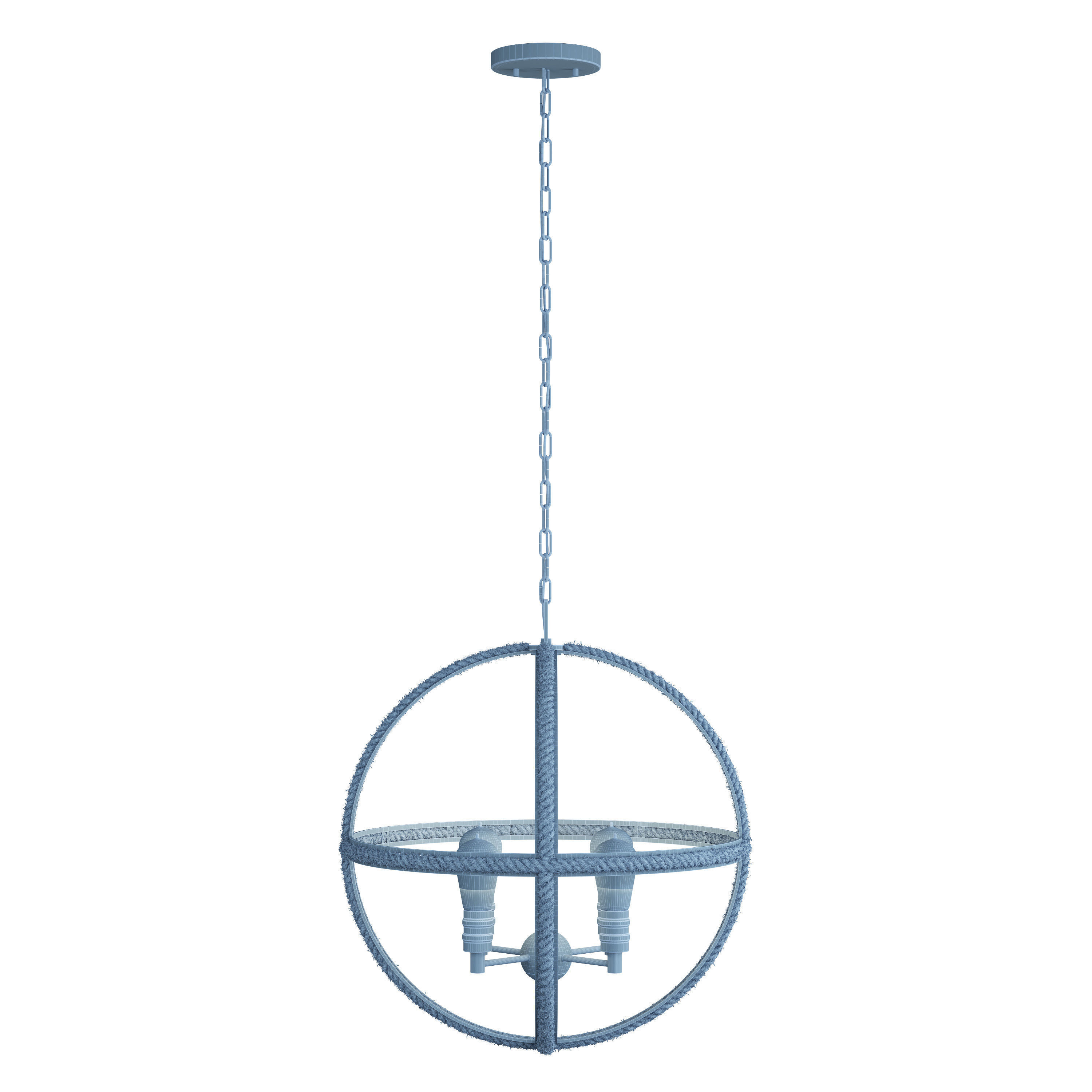 ROPE RING CHANDELIER - 4 LIGHT 3D model_9