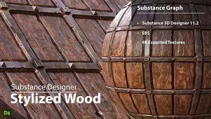 Stylized Wood with metal trims
