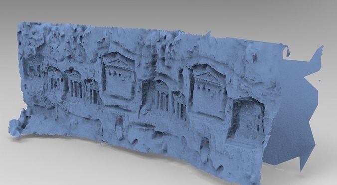Greek Cave wall 3D model