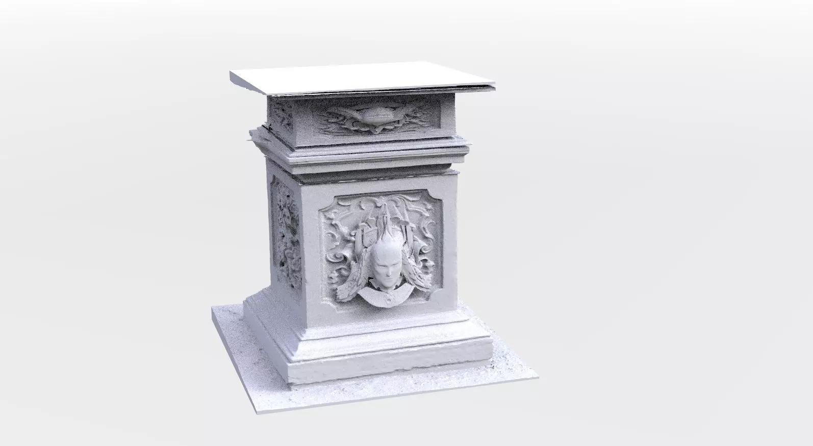 Alien statue stand 3D model