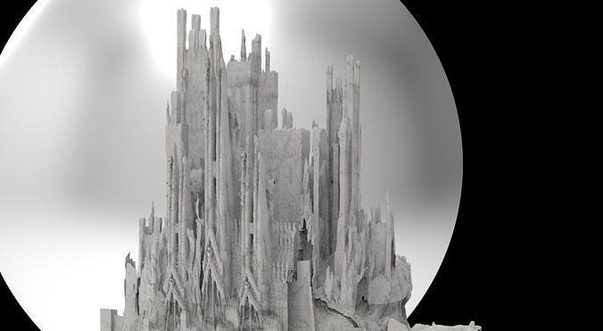 Cathedral Tower Fantasy complex 3D model