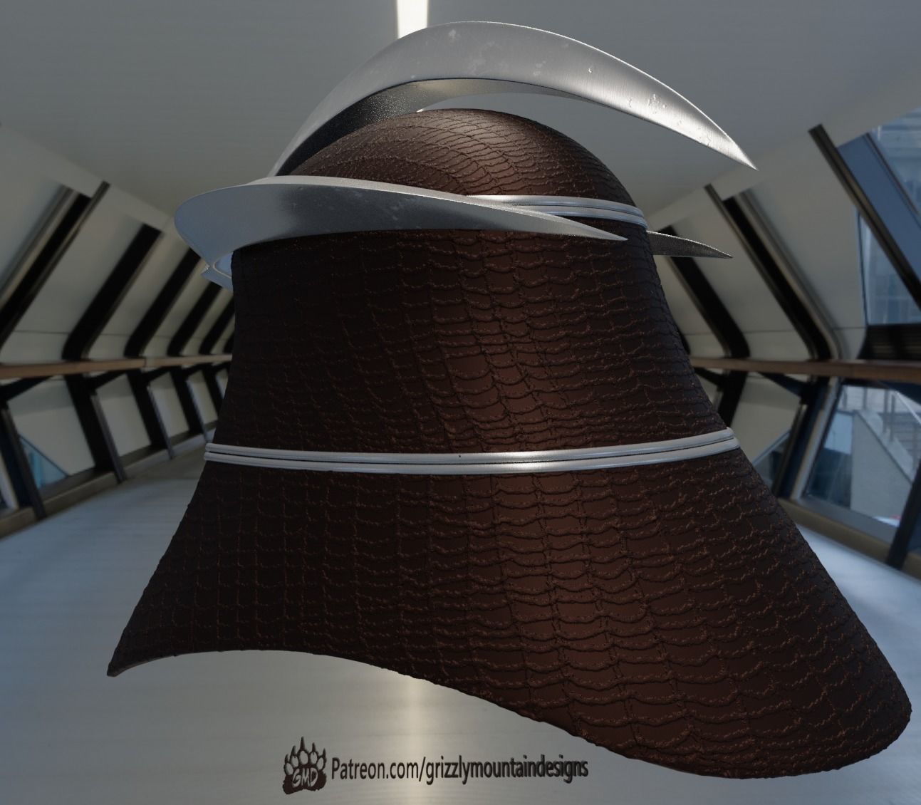 1990 TMNT Shredder movie helmet 3D print model_8