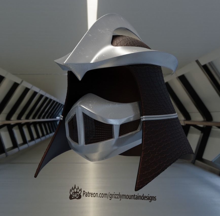 1990 TMNT Shredder movie helmet 3D print model_12