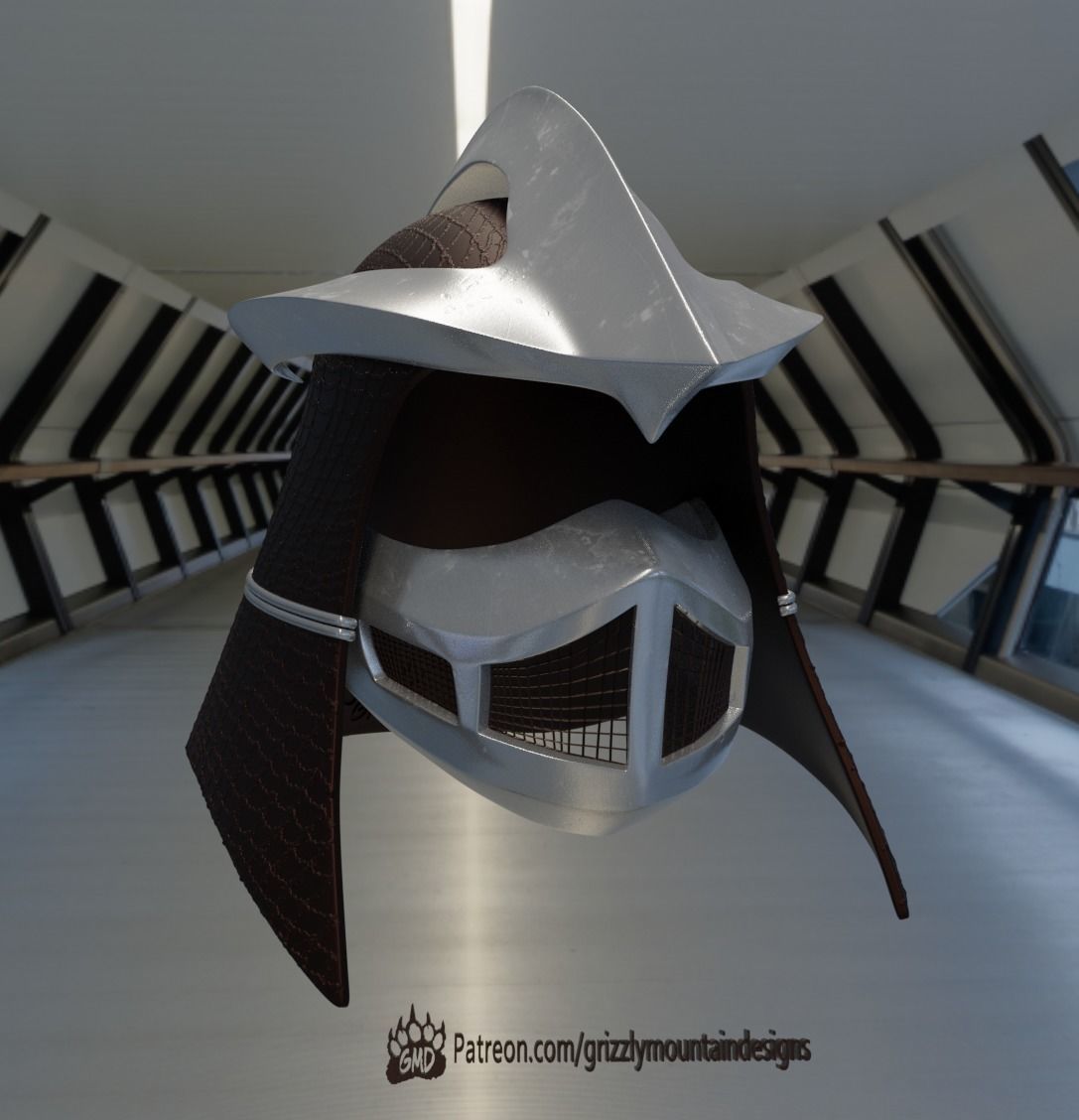 1990 TMNT Shredder movie helmet 3D print model_5